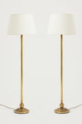 8323- Pair of Mid-Century Brass Floor Lamps