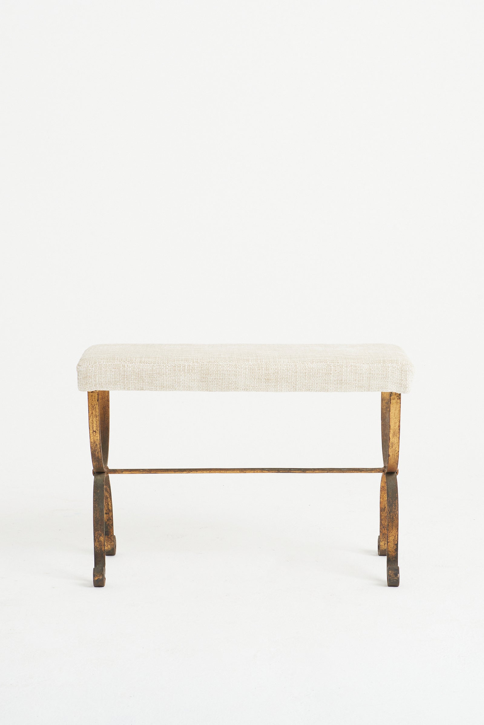 Mid-Century Spanish Gilt Iron Stool