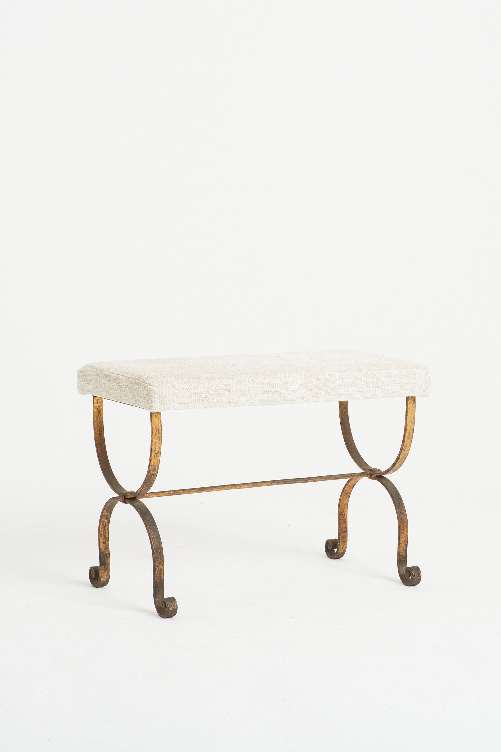 8325- Mid-Century Spanish Gilt Iron Stool
