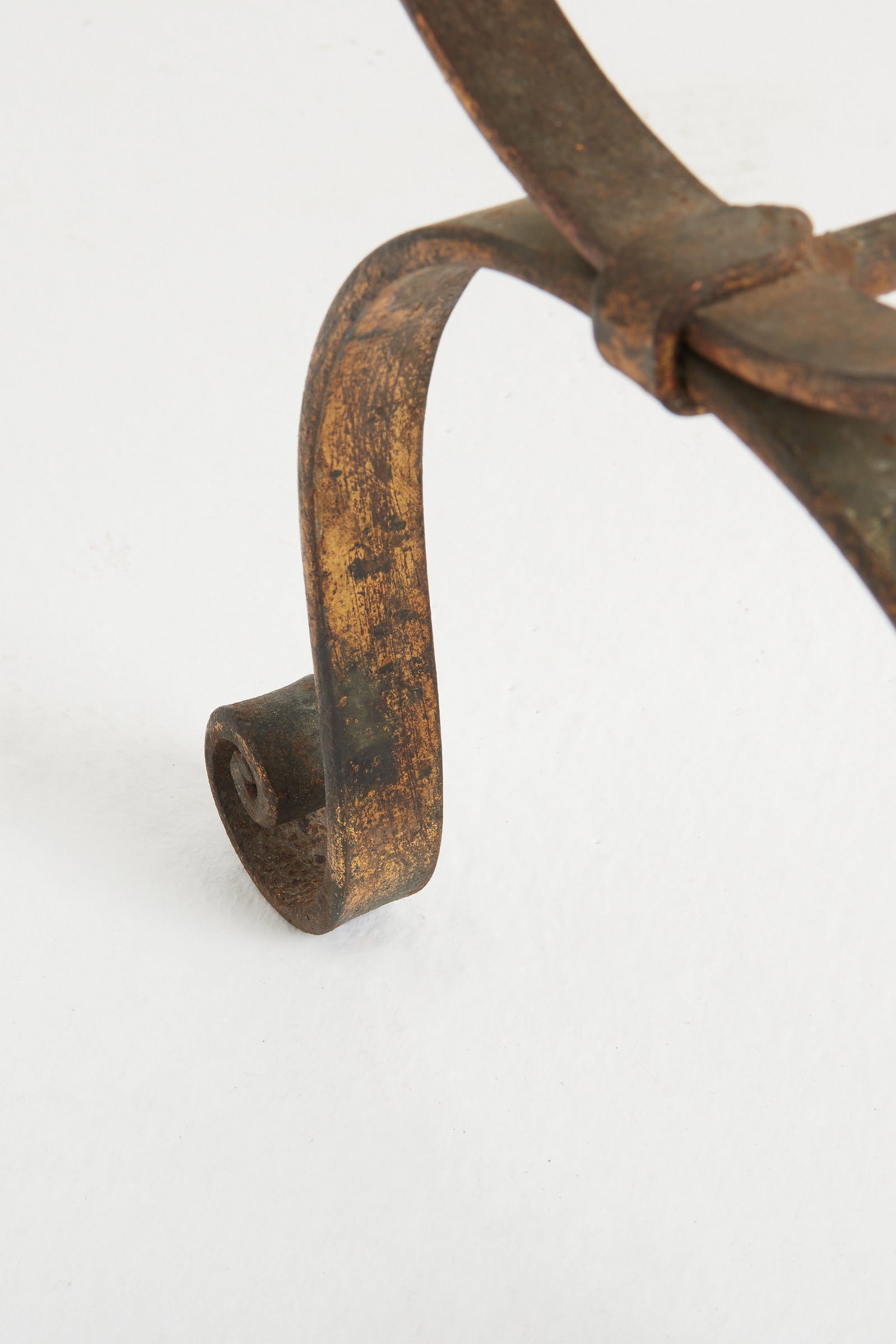 Mid-Century Spanish Gilt Iron Stool