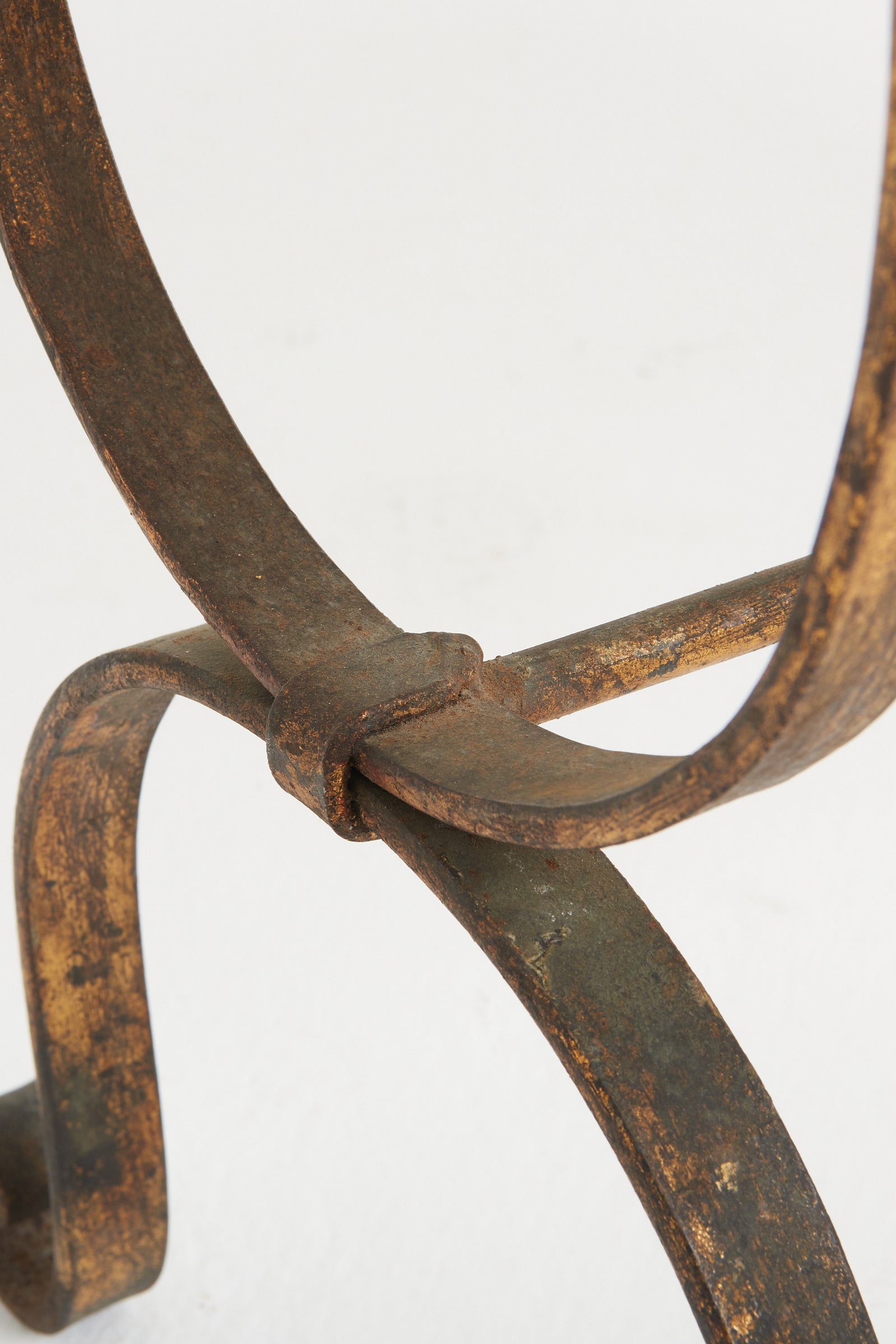 Mid-Century Spanish Gilt Iron Stool