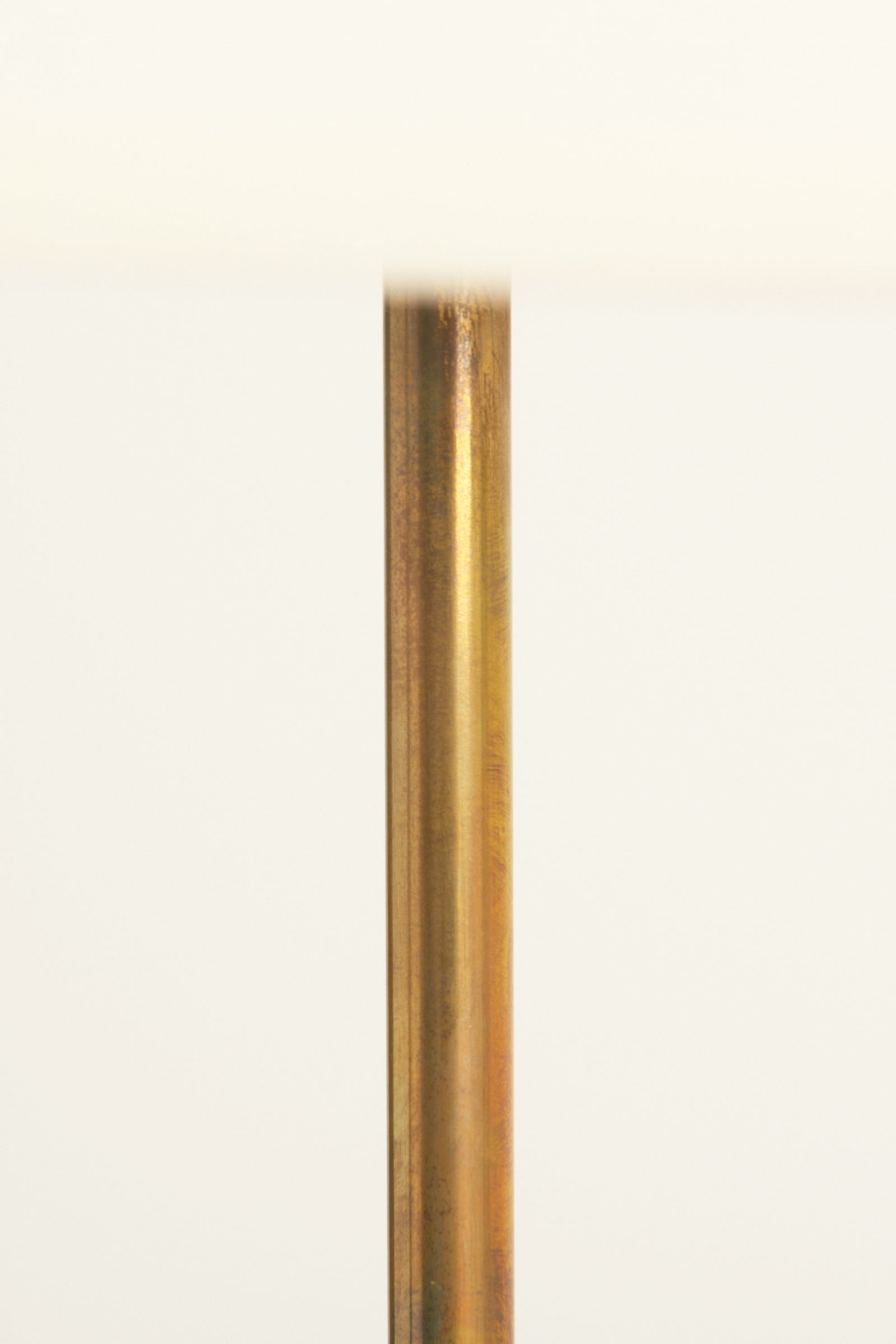 Black Leather and Brass Floor lamp