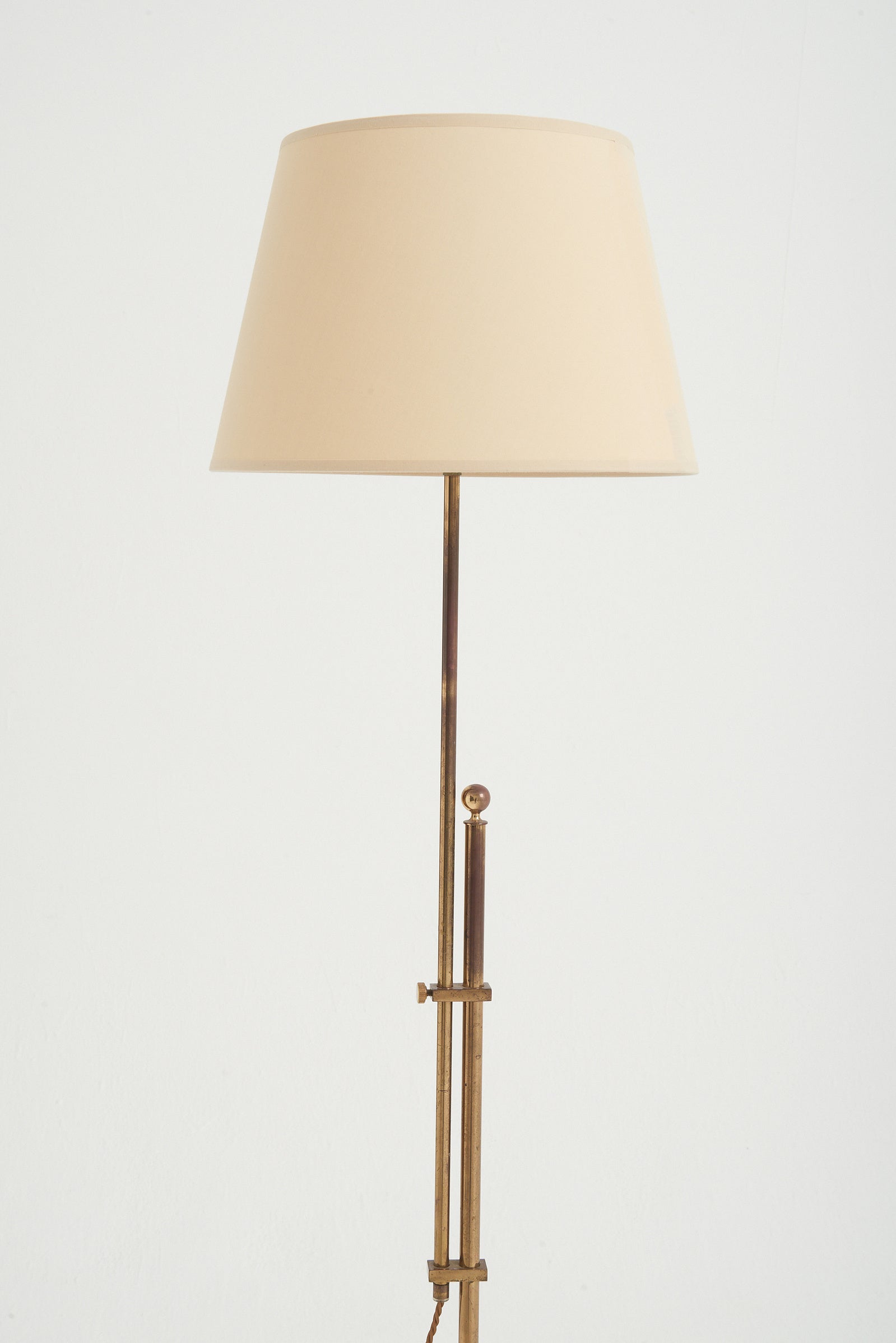 Mid-Century Brass Telescopic Floor Lamp