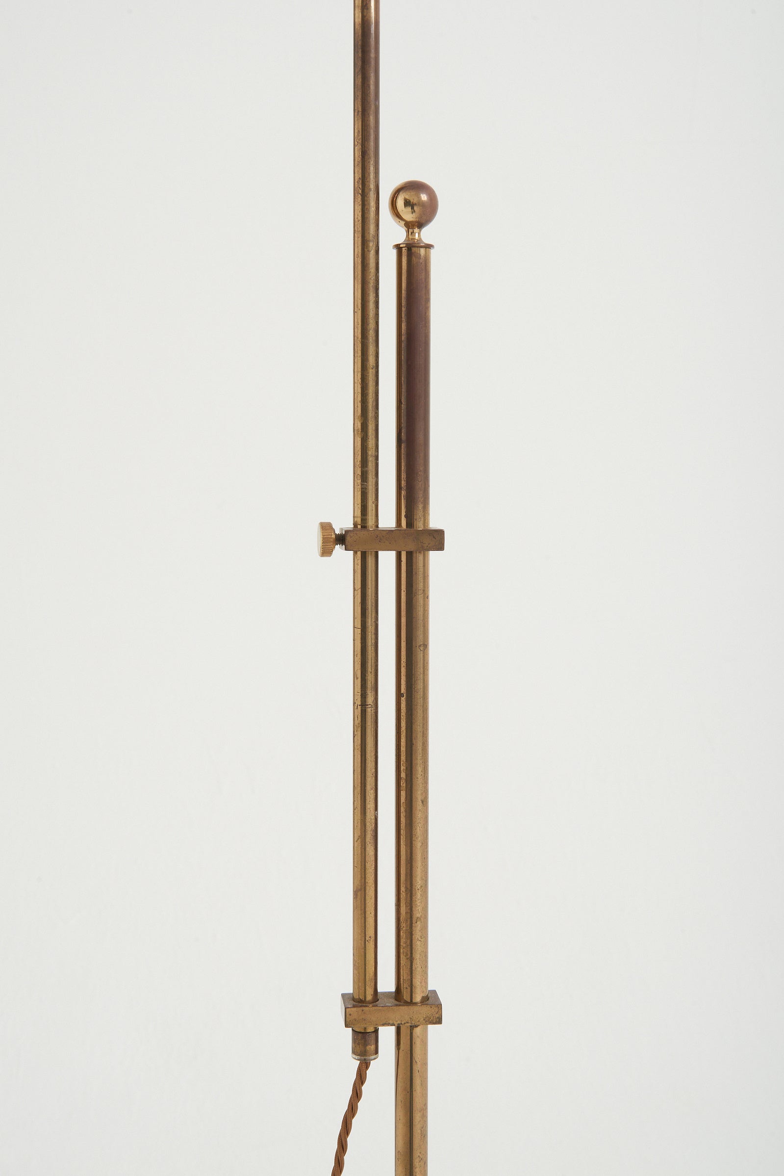 Mid-Century Brass Telescopic Floor Lamp