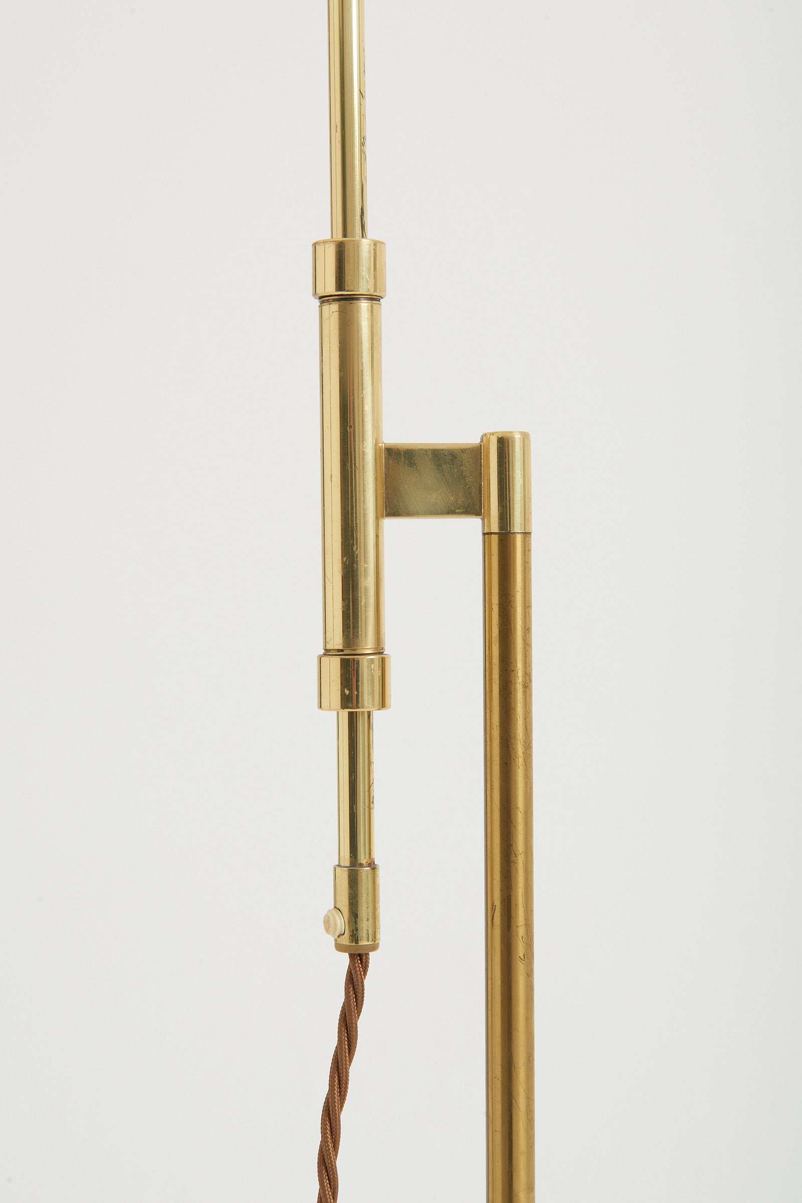 Mid-Century Brass Reading Floor Lamp