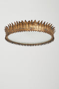 8343- Gilt Iron Crown Ceiling Flush Light