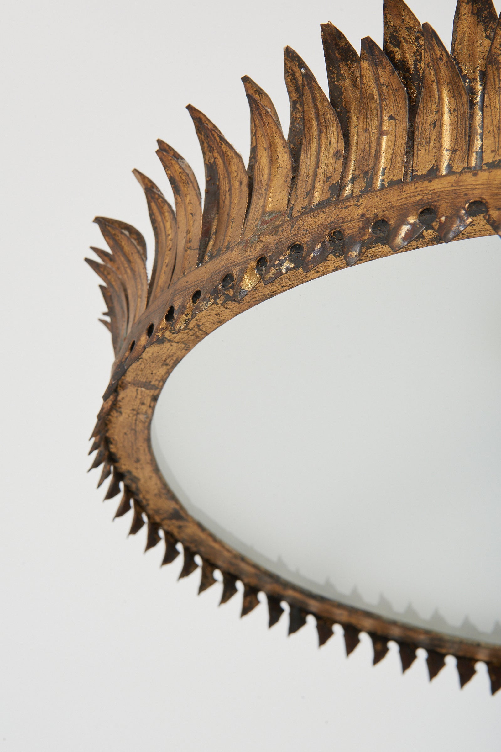 Gilt Iron Crown Ceiling Flush Light