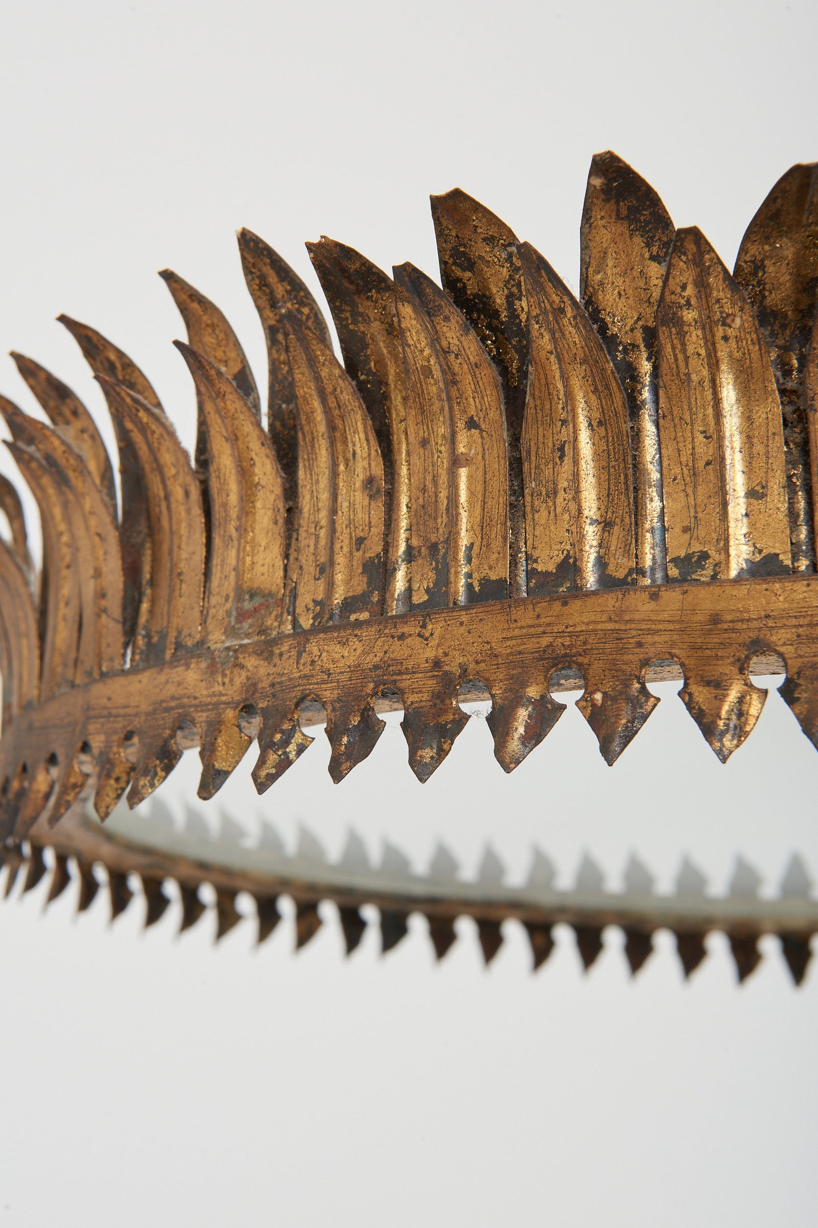 Gilt Iron Crown Ceiling Flush Light