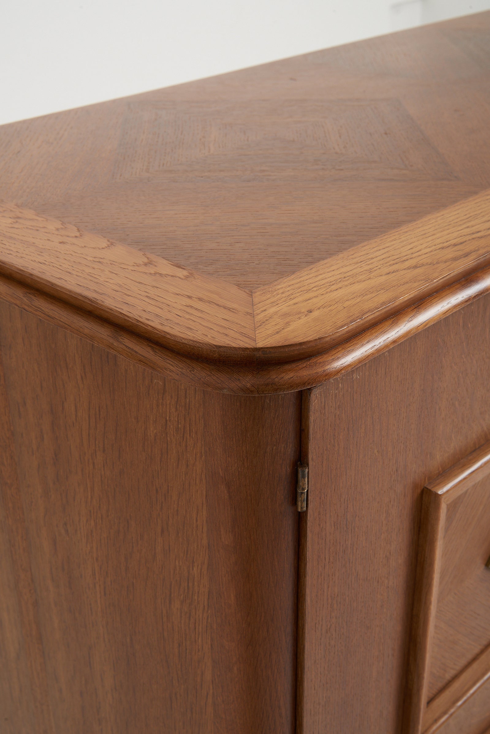 Art Deco Oak and Brass Sideboard