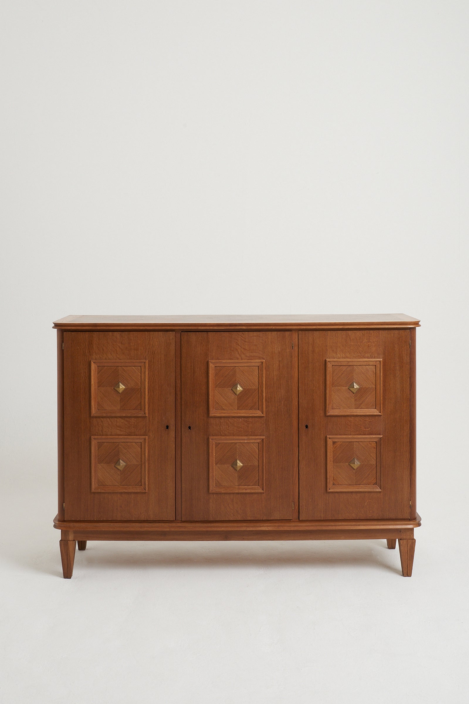 Art Deco Oak and Brass Sideboard