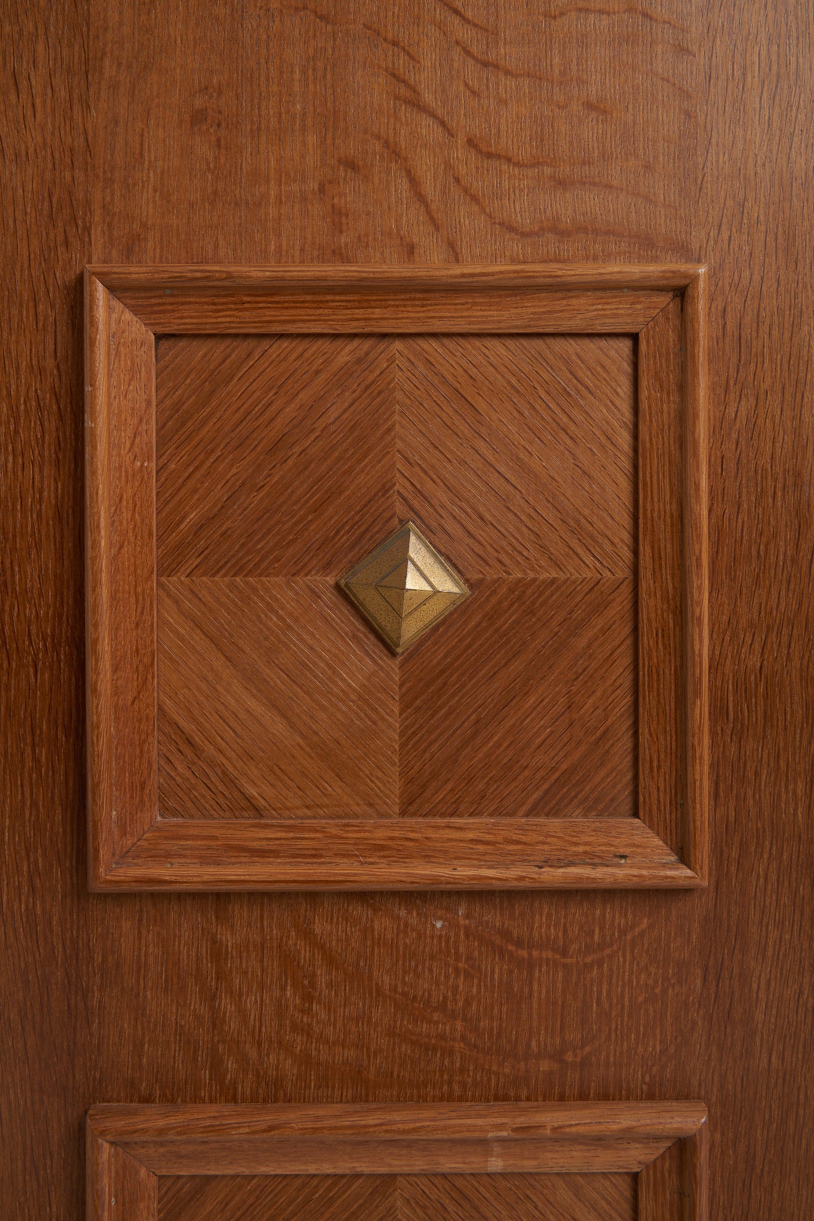 Art Deco Oak and Brass Sideboard