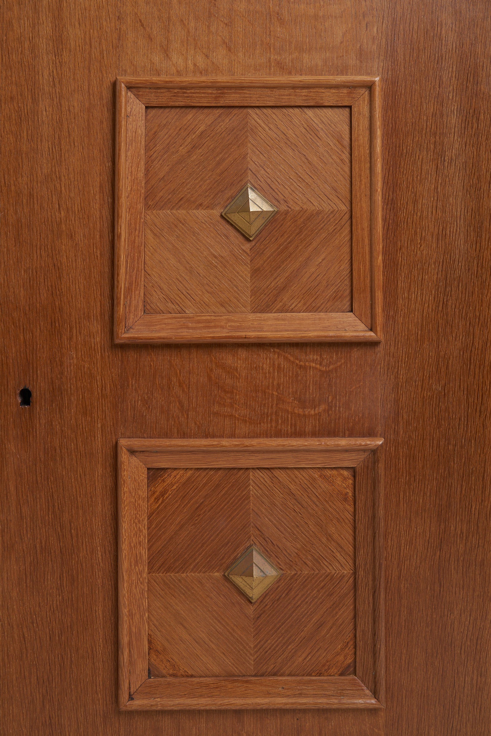 Art Deco Oak and Brass Sideboard