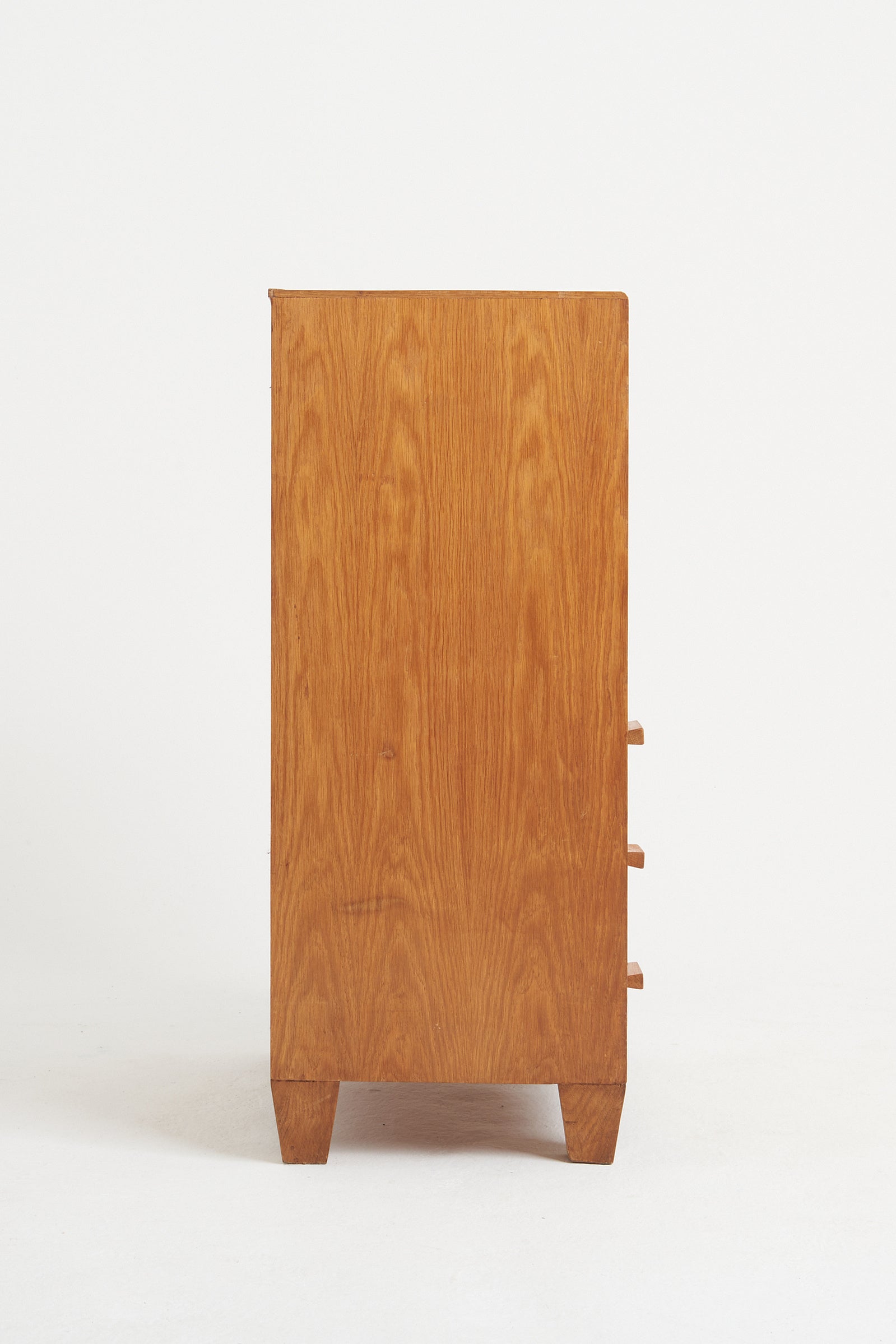 Art Deco Velum and Walnut Secretaire Cabinet