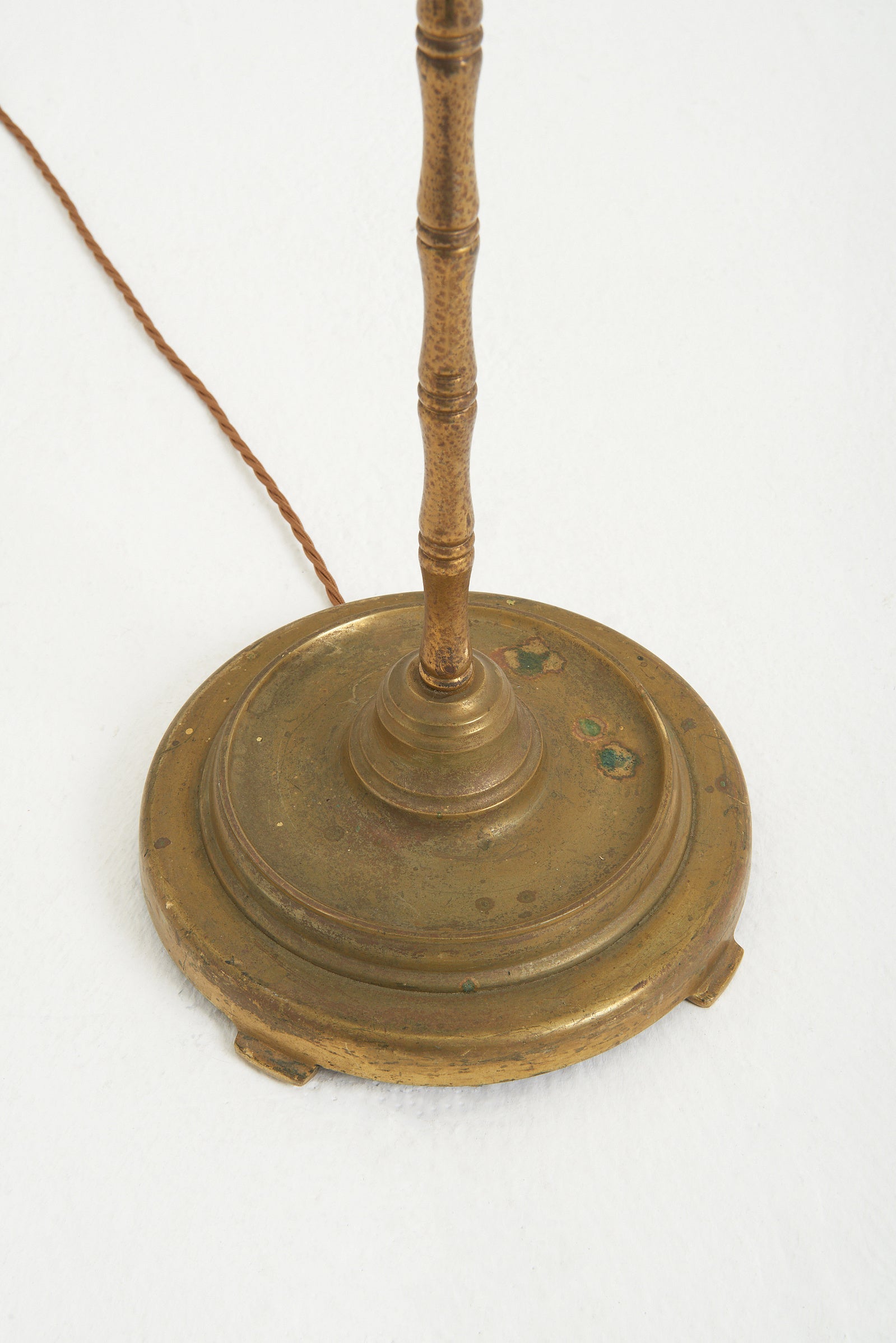 Mid-Century Brass Bamboo Floor Lamp