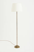 8353- Mid-Century Brass Bamboo Floor Lamp