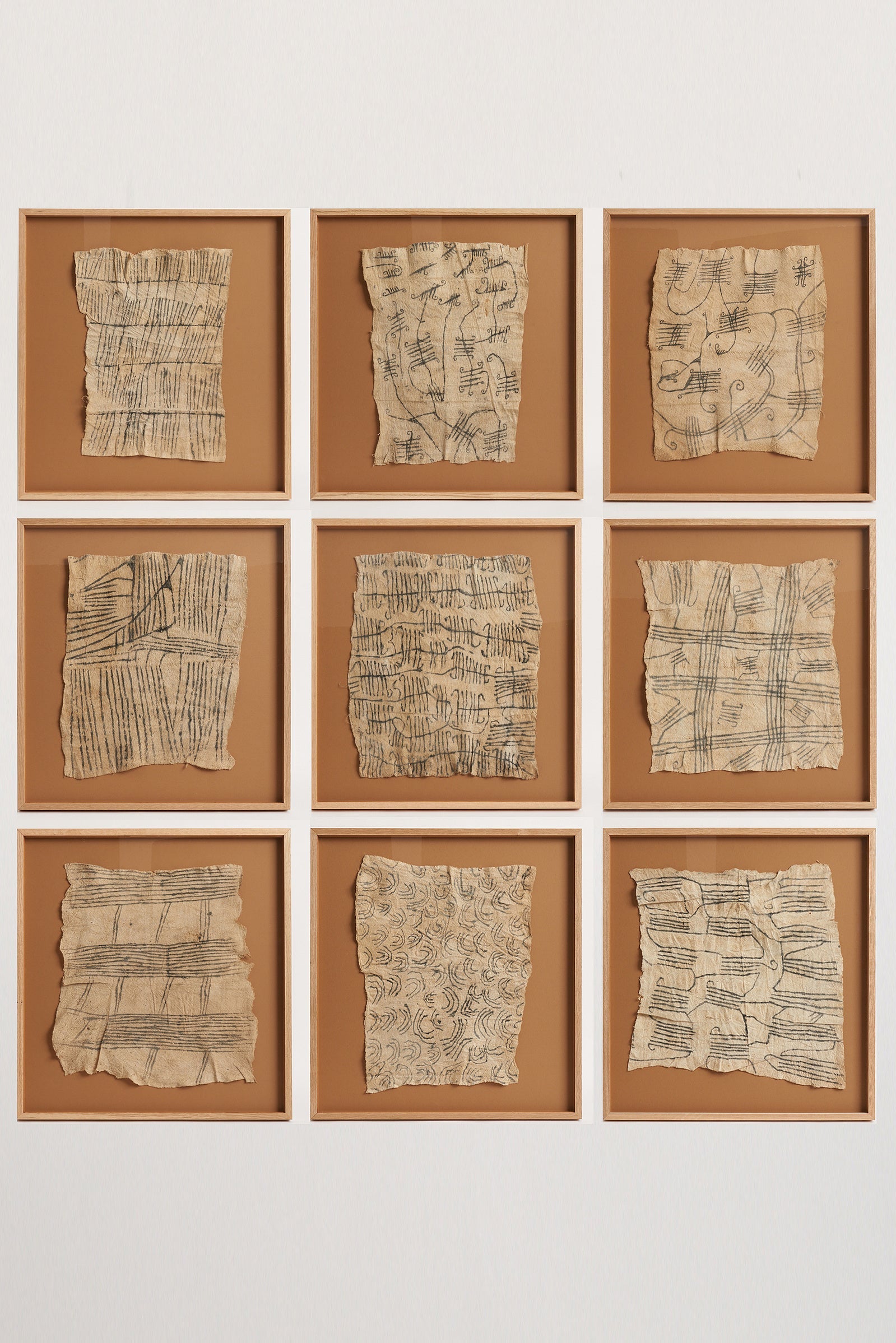 8356- Group of 9 Mbuti Textiles