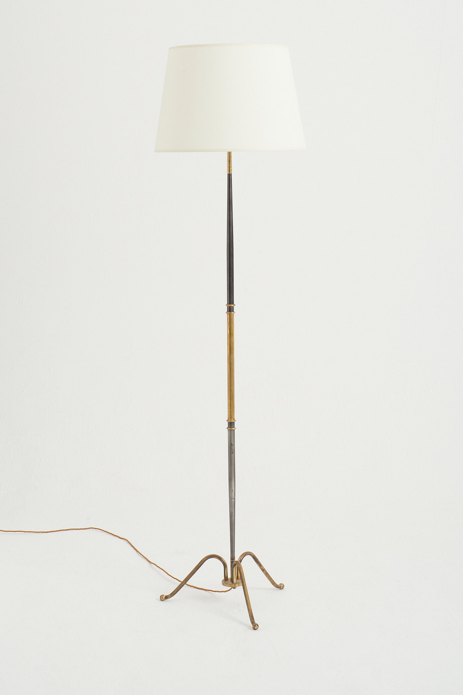 8361- Brass and Gunmetal Floor Lamp by Maison Lunel