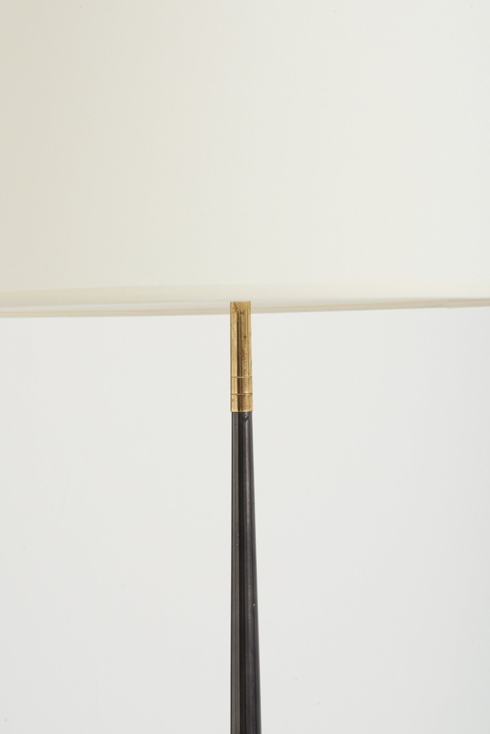 Brass and Gunmetal Floor Lamp by Maison Lunel