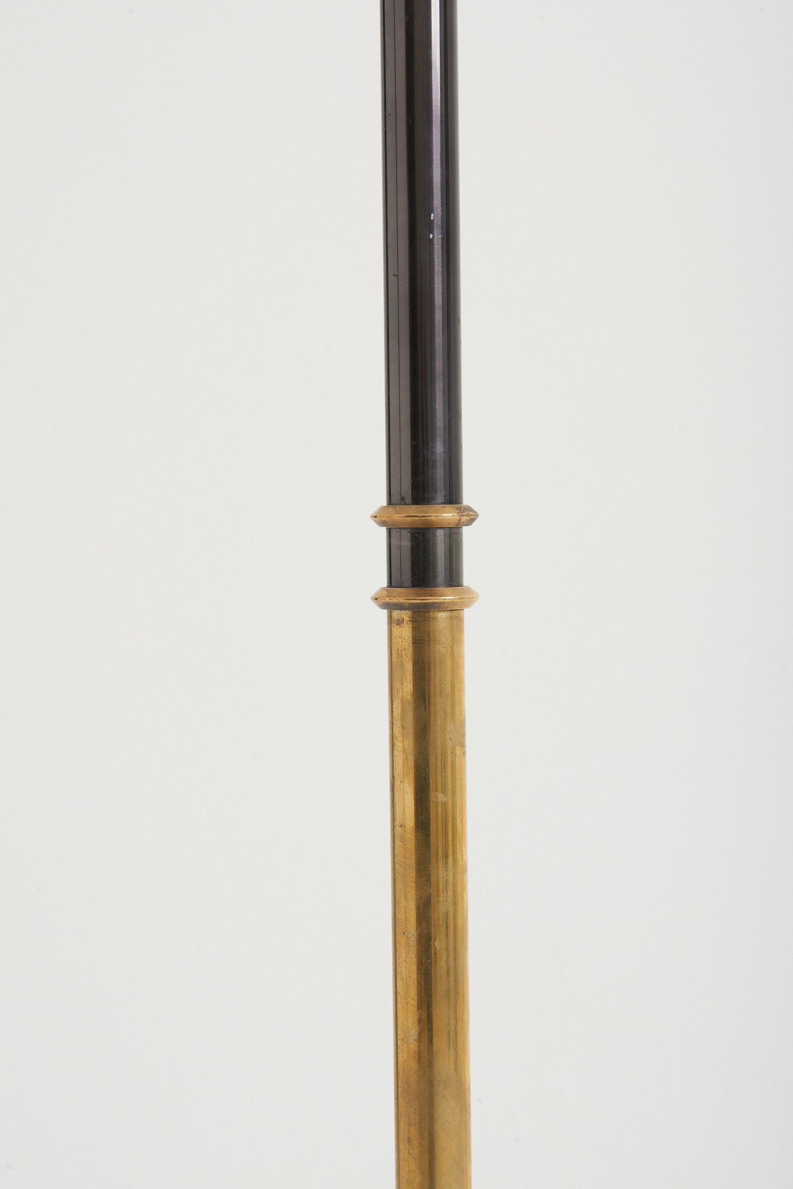 Brass and Gunmetal Floor Lamp by Maison Lunel