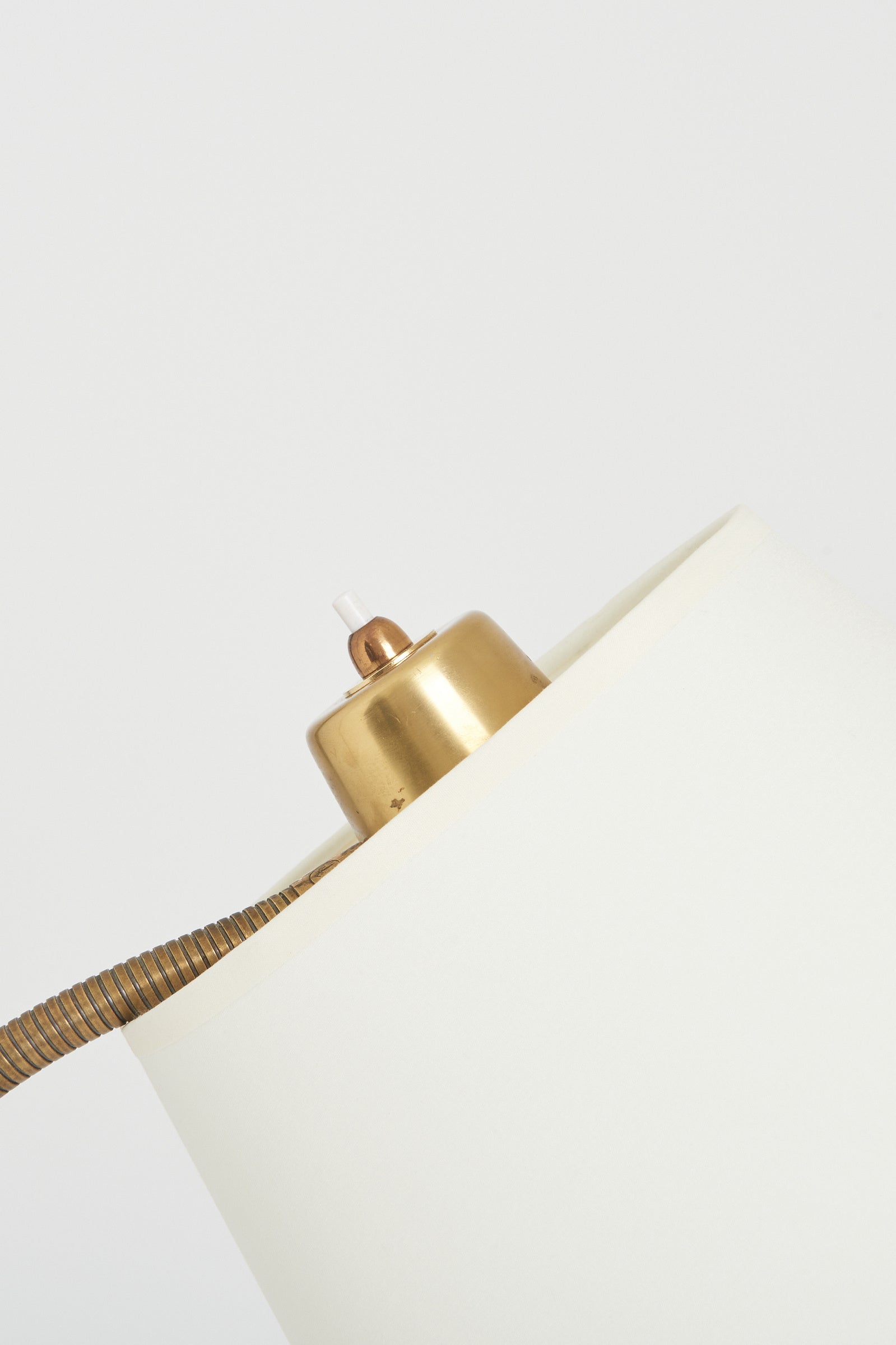 Brass and Teak Reading Floor Lamp