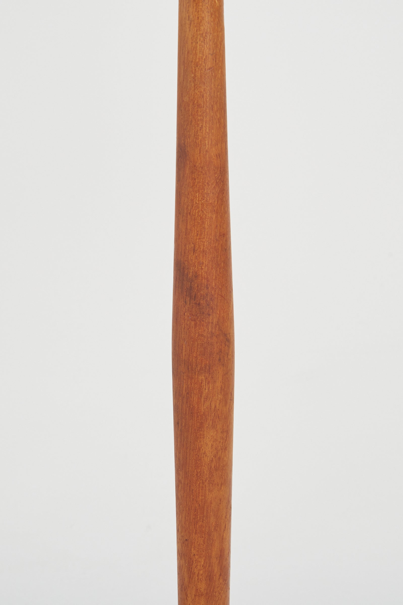 Brass and Teak Reading Floor Lamp