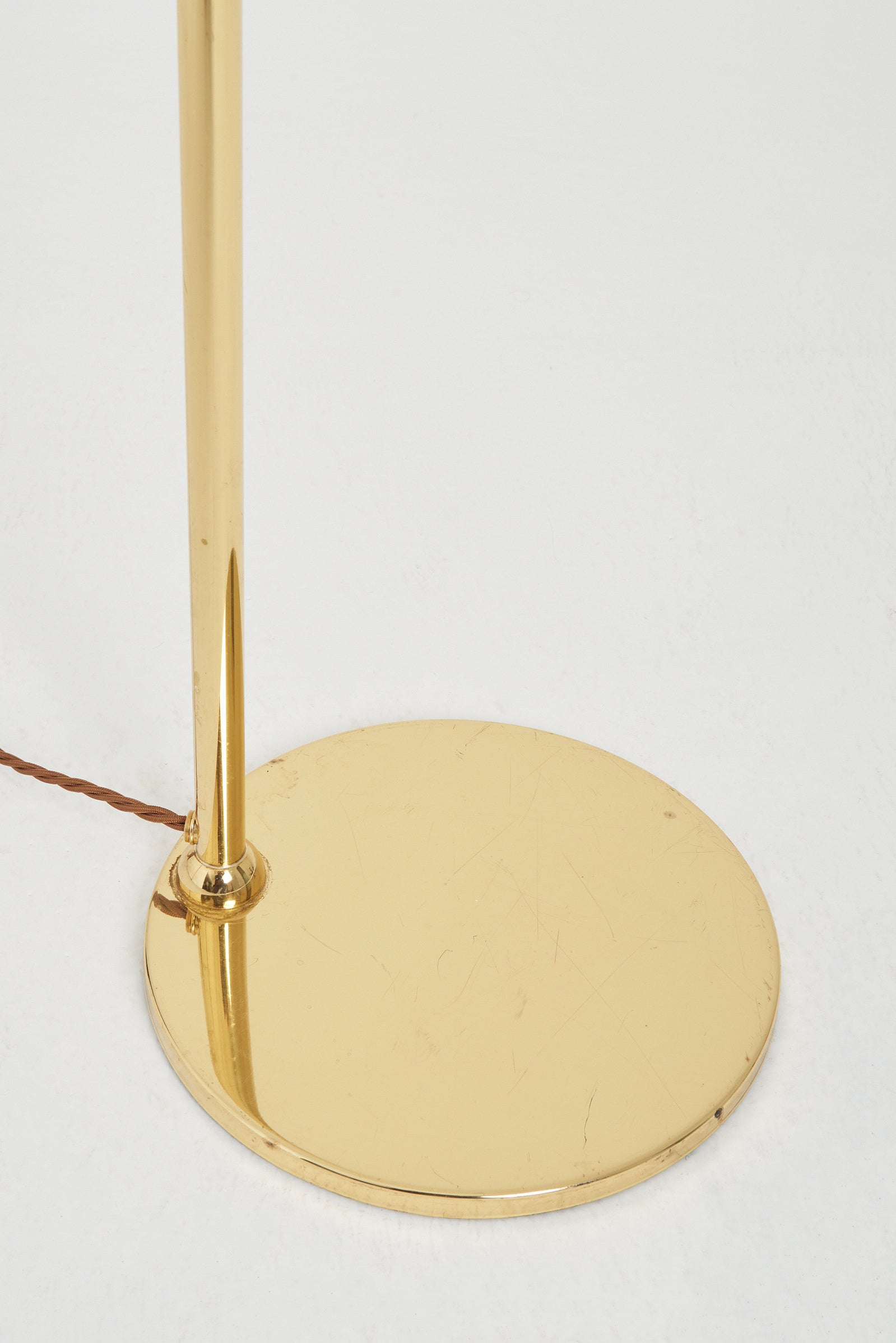 Mid-Century Brass Reading Floor Lamp