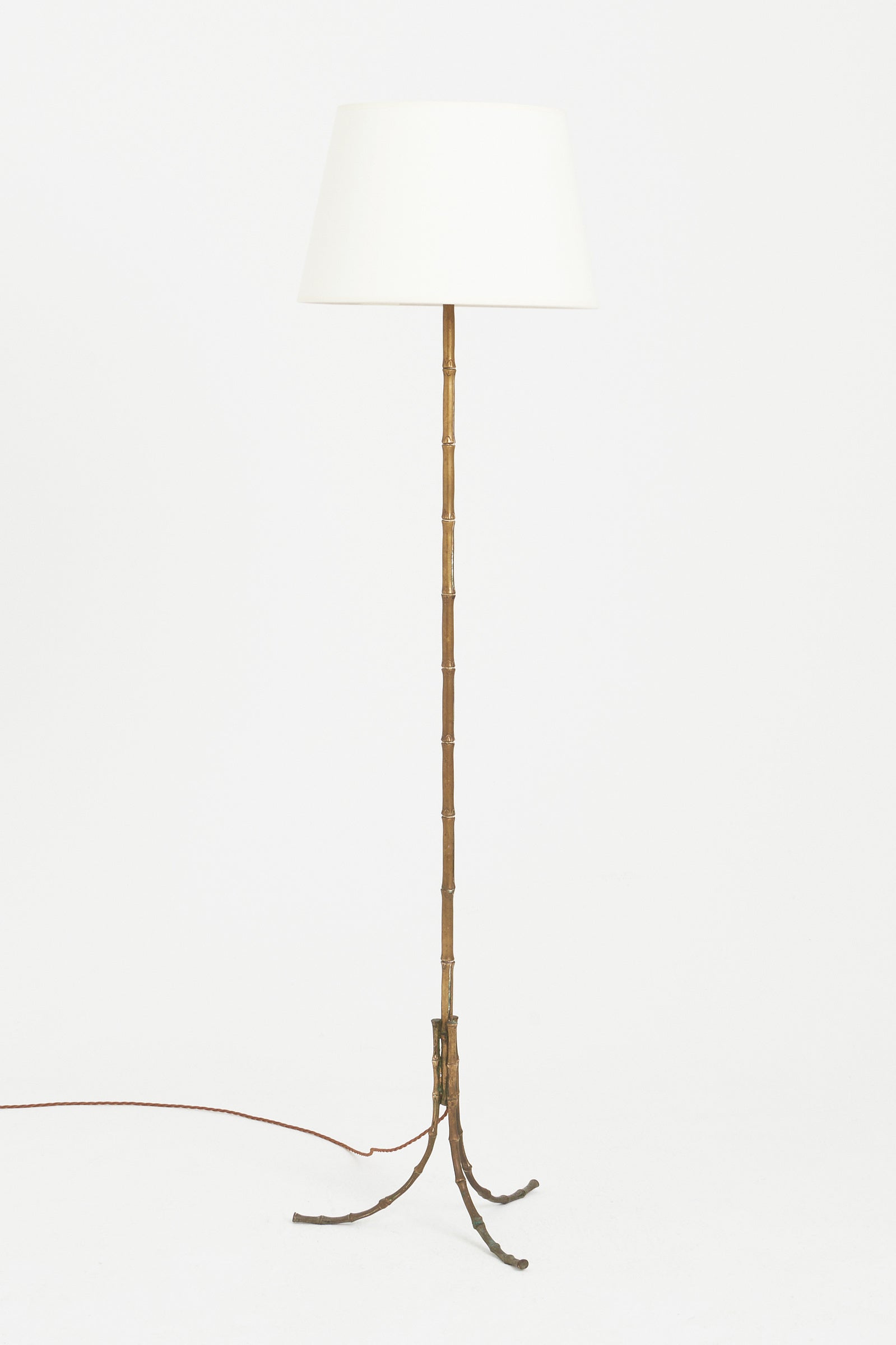 8368- Brass Bamboo Floor lamp