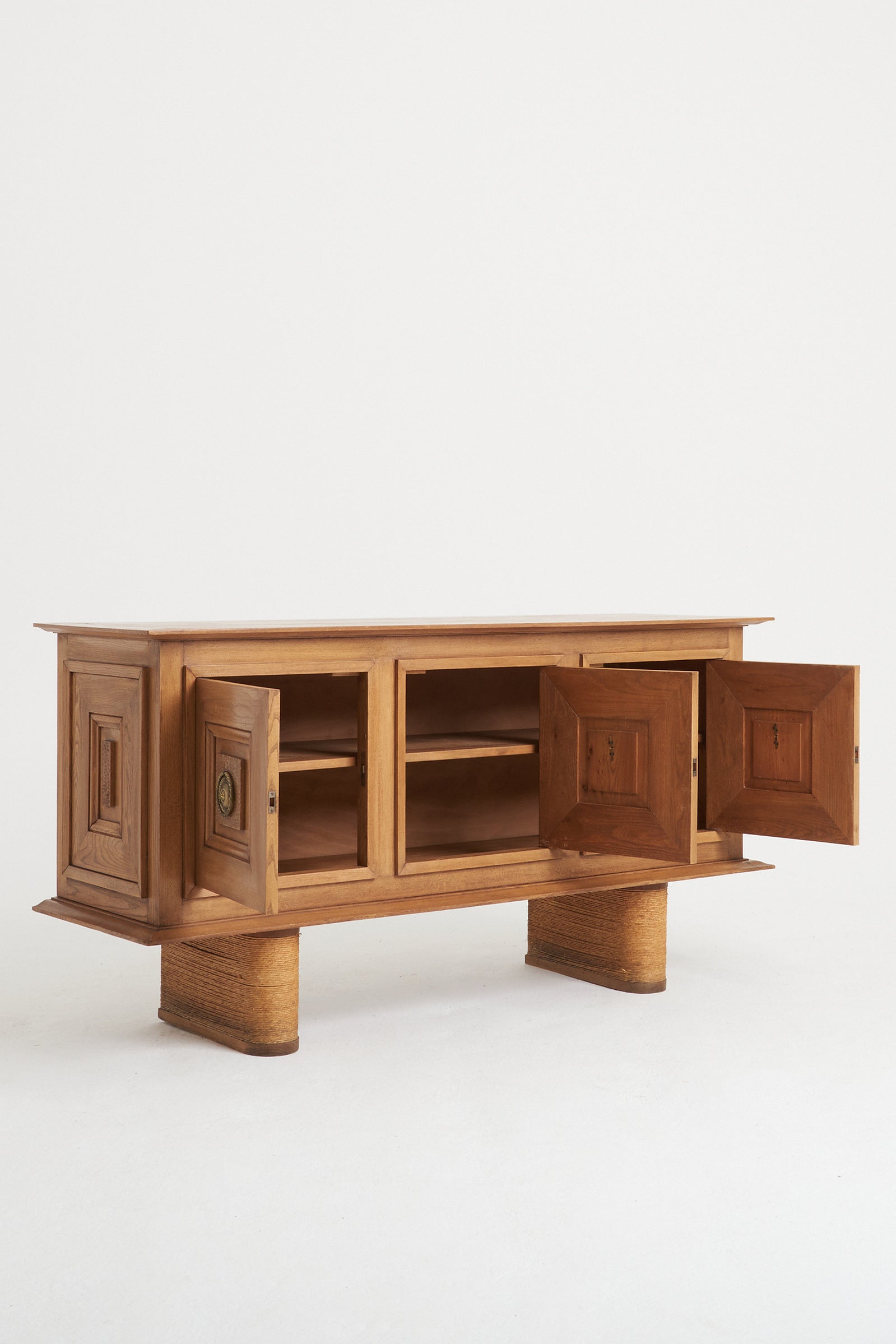 Mid-Century Ash and Rope Sideboard