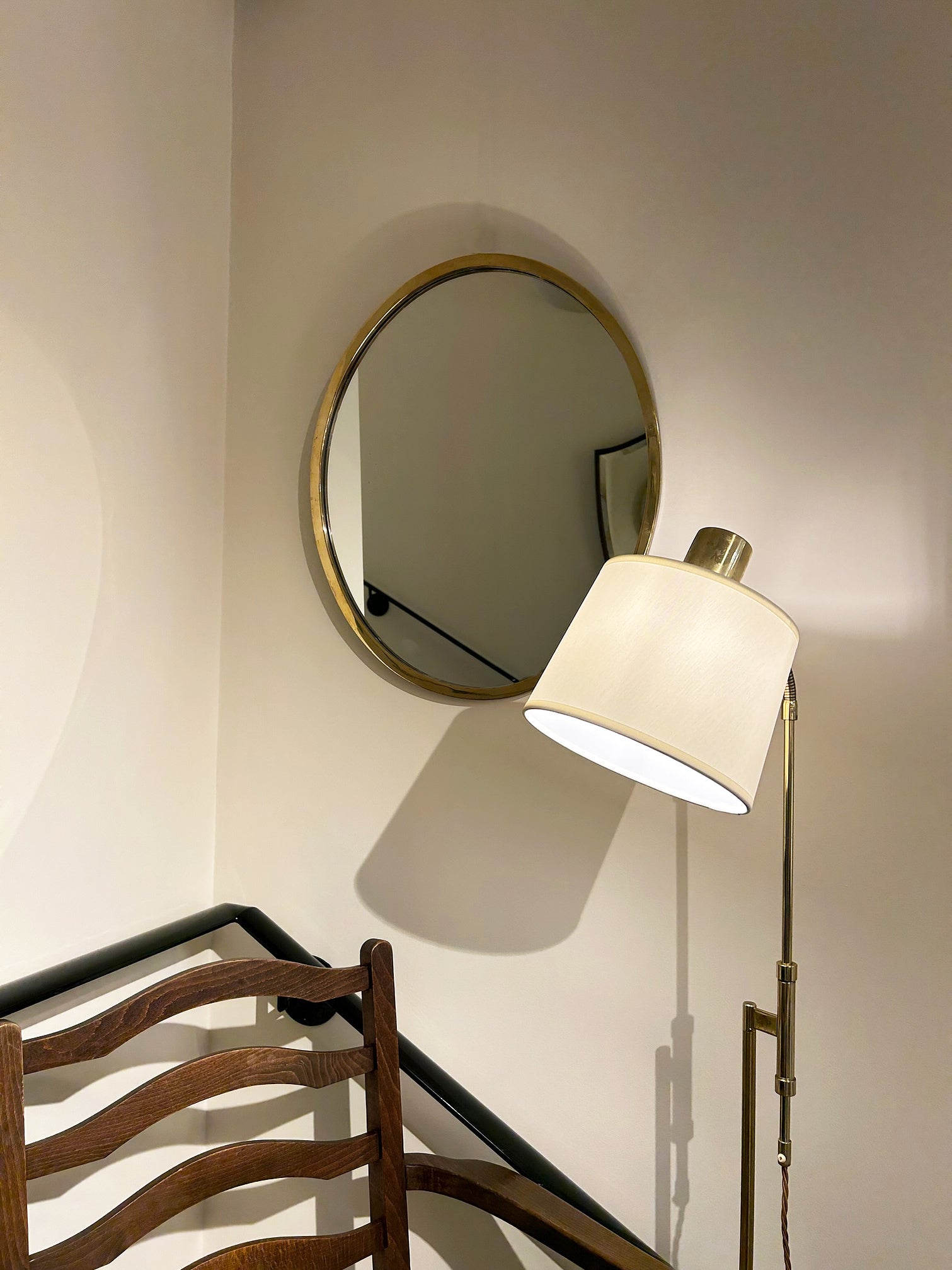 Brass Oval Mirror