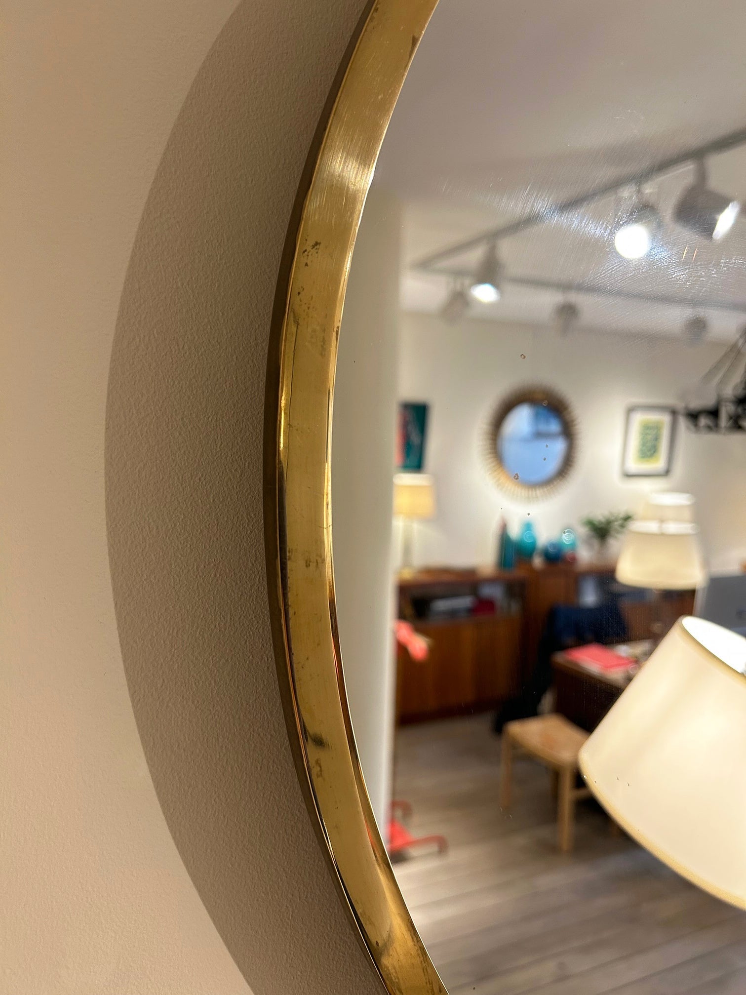 Brass Oval Mirror