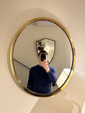 8410- Brass Oval Mirror
