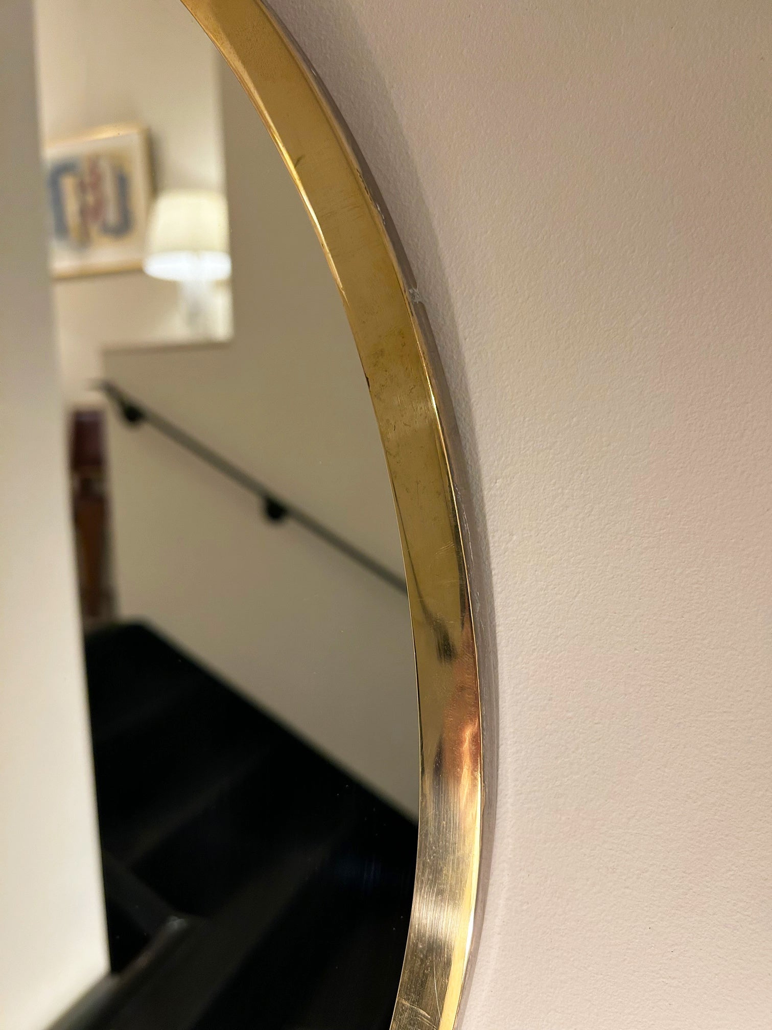 Brass Oval Mirror