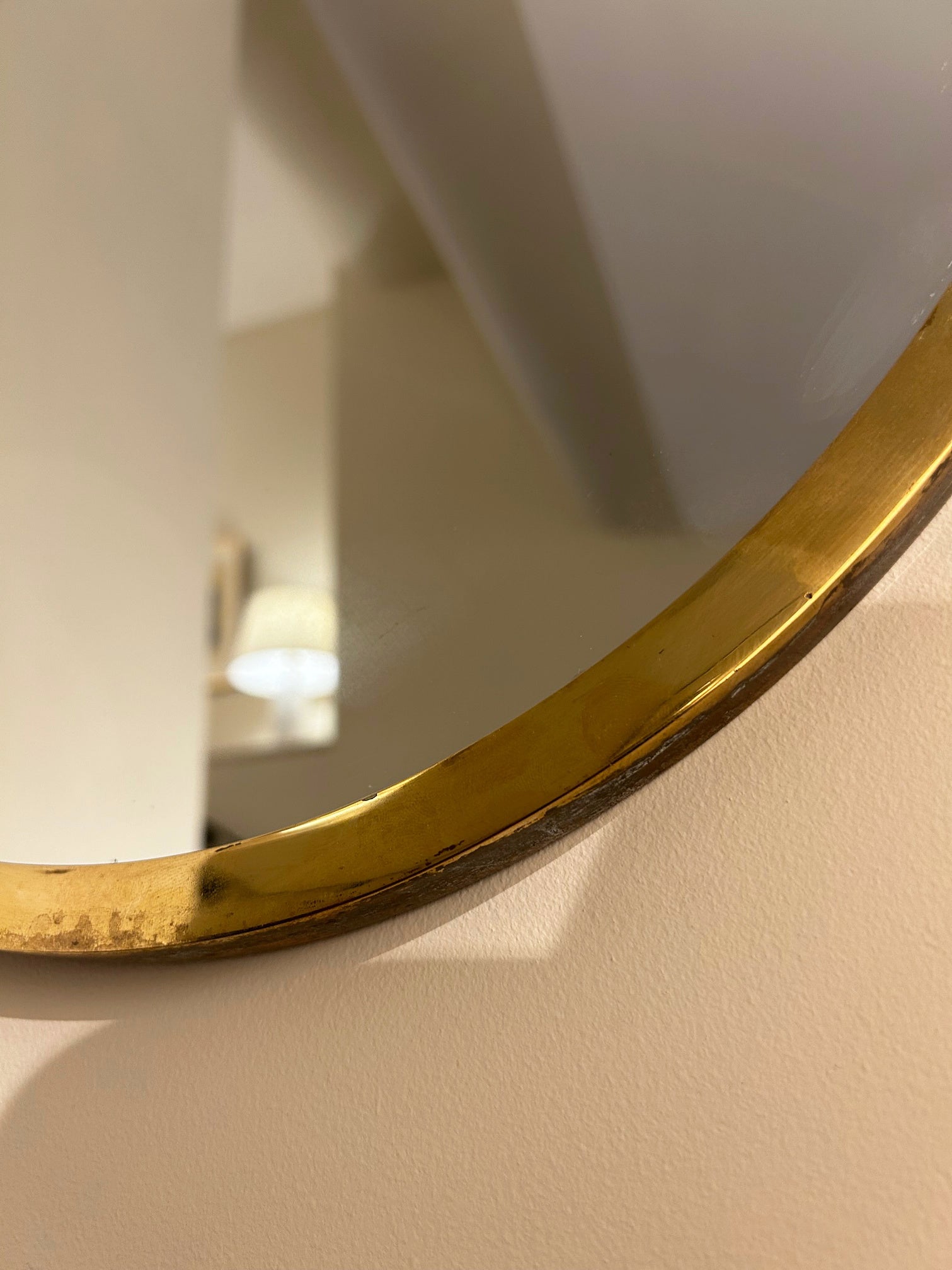 Brass Oval Mirror