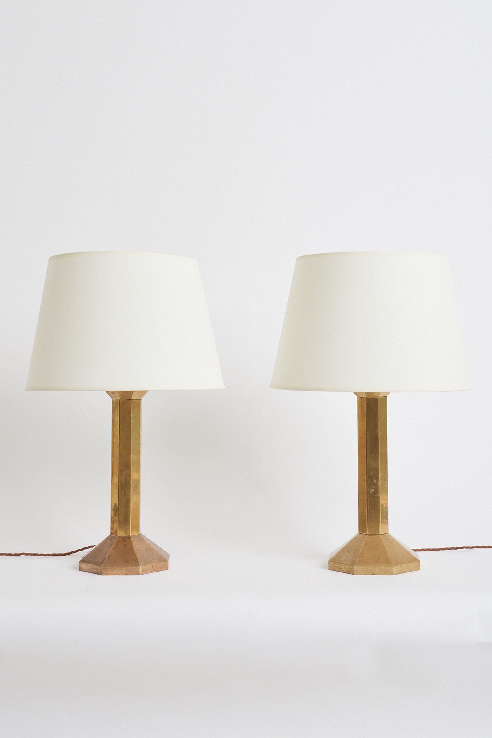 8431- Pair of Brass Table Lamps