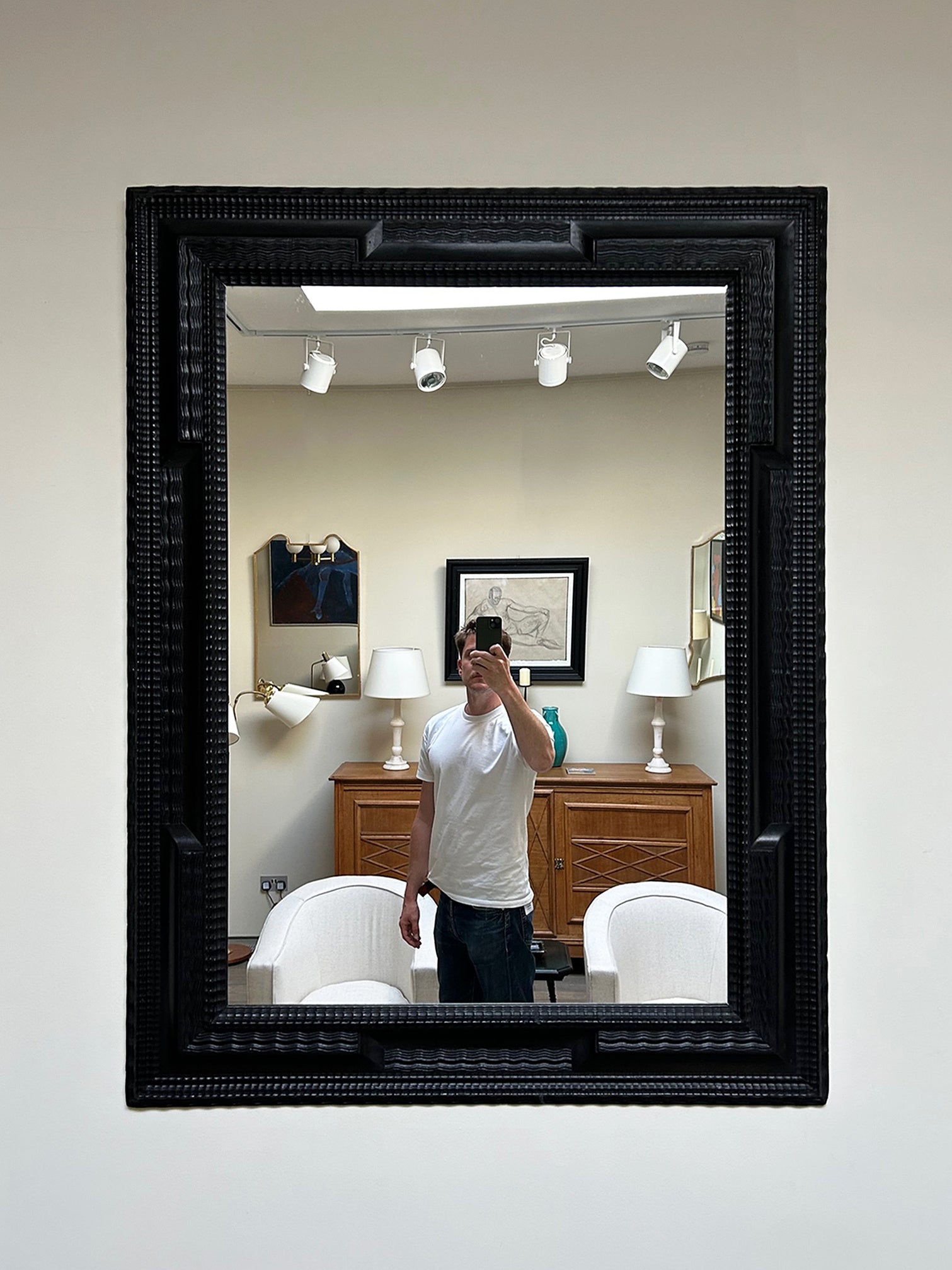 8441- Flemish Style Ripple Frame Mirror