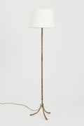 8447- Brass Bamboo Floor Lamp