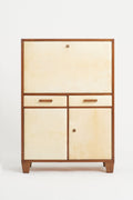 8449- Walnut and Velum Cabinet