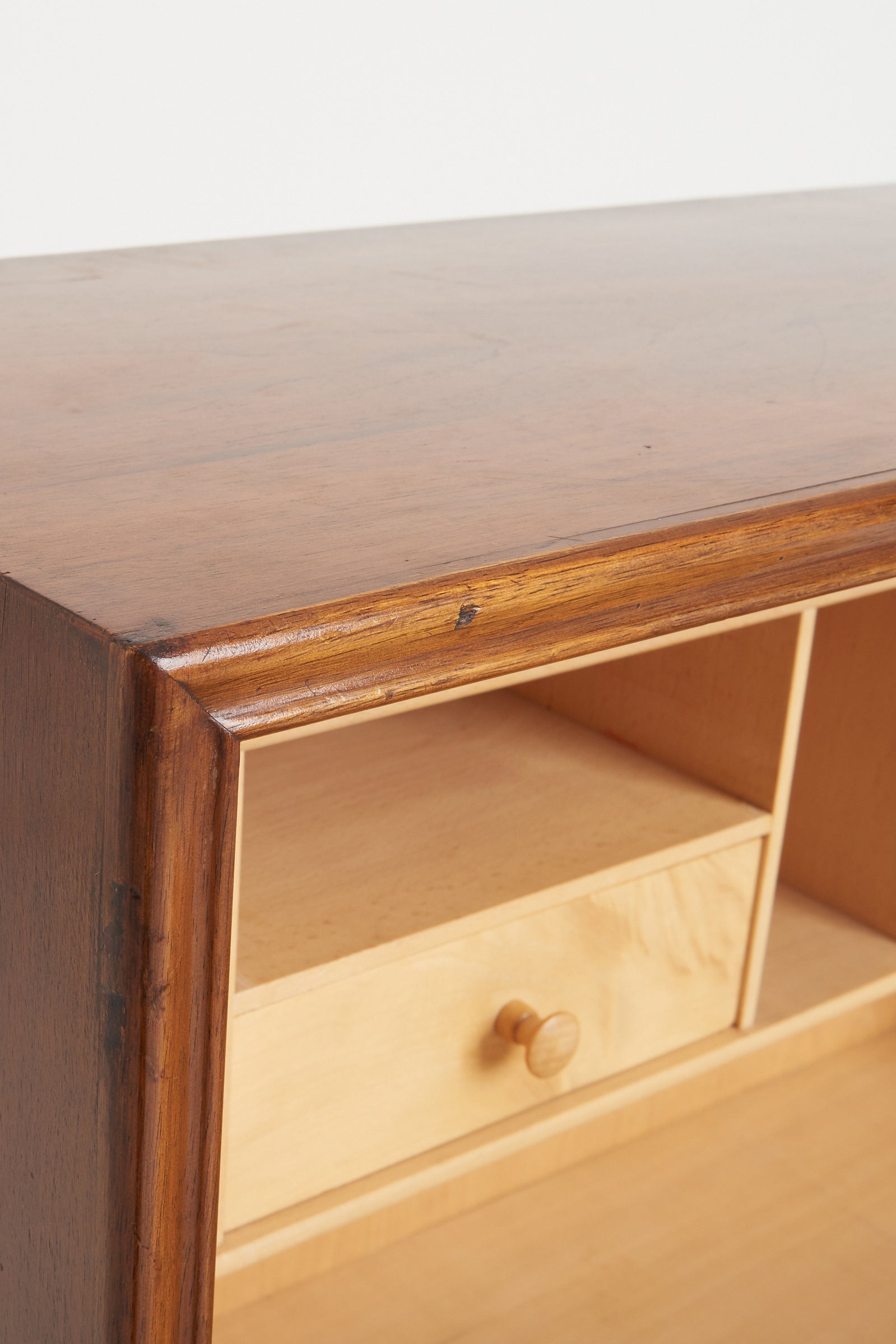 Walnut and Velum Cabinet