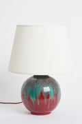 8456- Art Deco Red Ceramic Table lamp by Félix Gete for CAB
