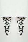 8457- Pair of Wrought Iron Console Tables