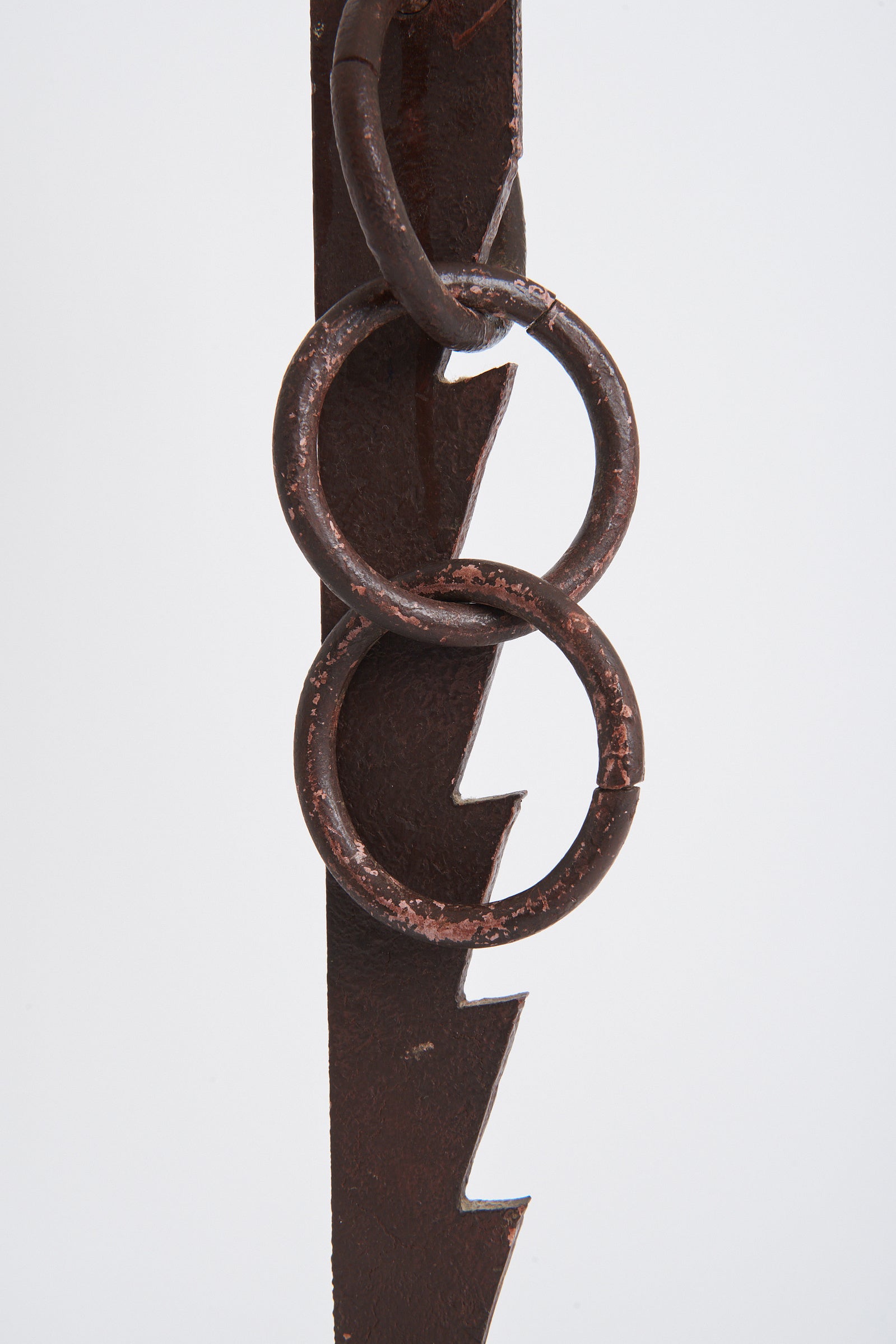 Brutalist Forged Iron Table Lamp