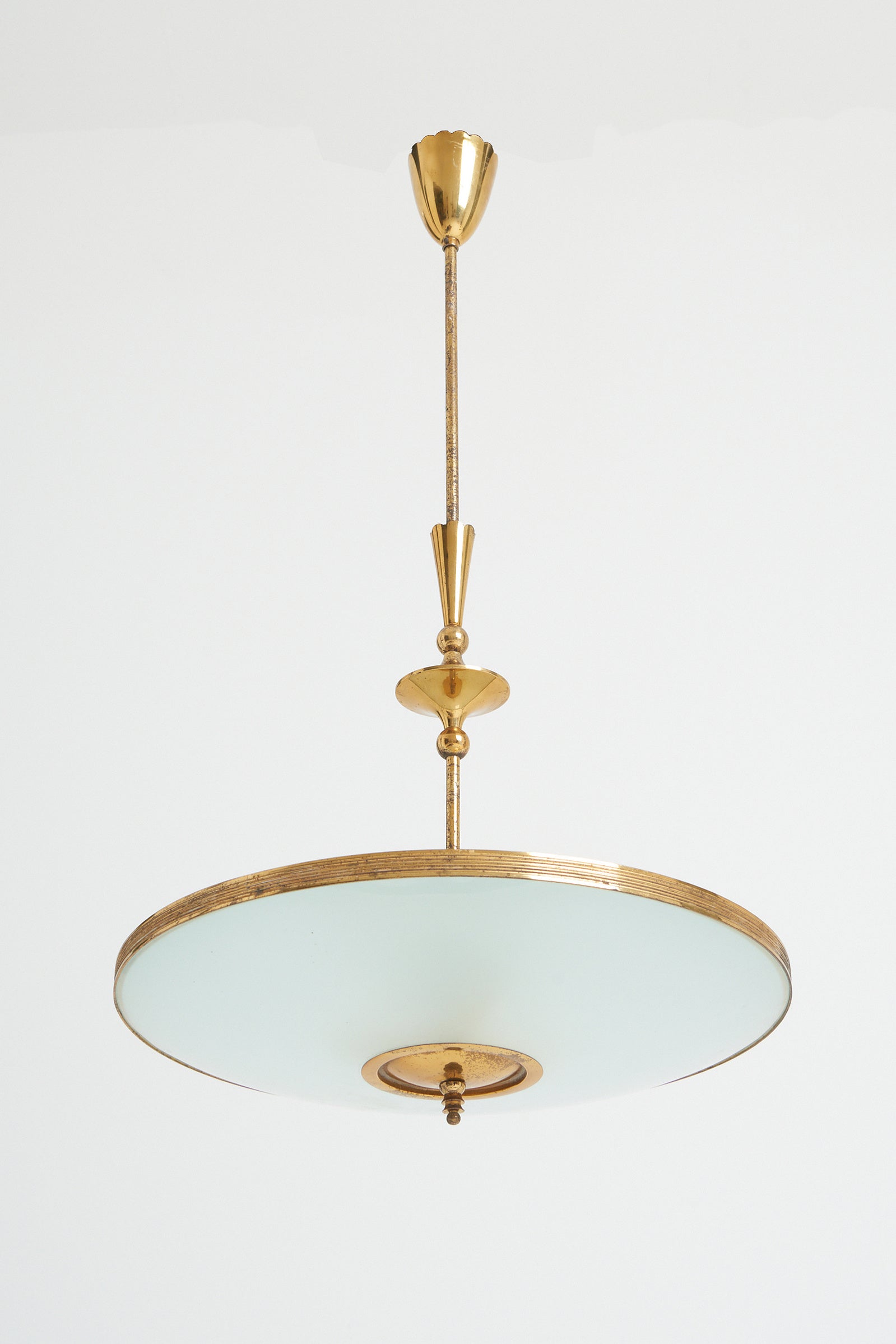 8469- Brass and Glass Ceiling Light by Pietro Chiesa