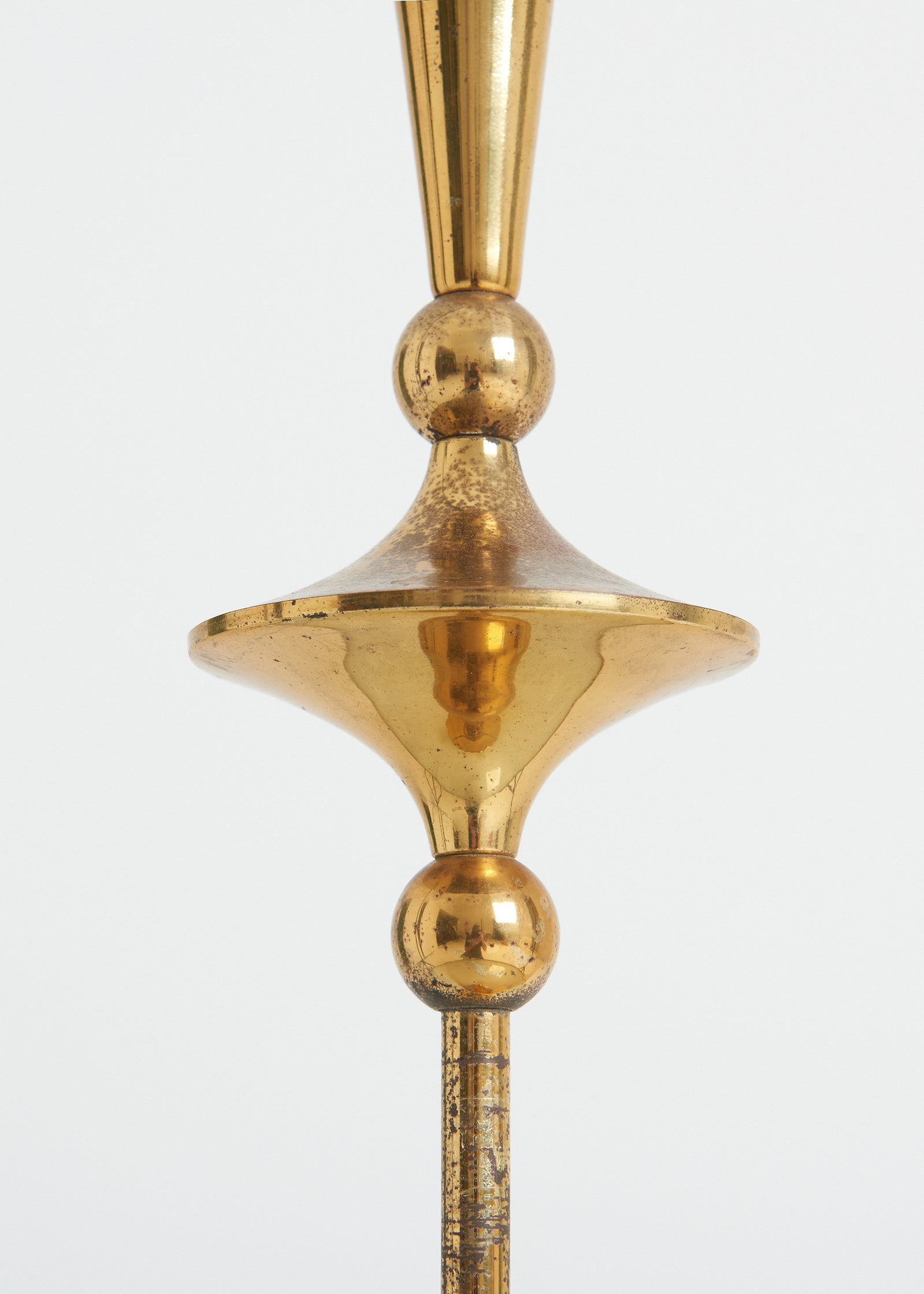 Brass and Glass Ceiling Light by Pietro Chiesa