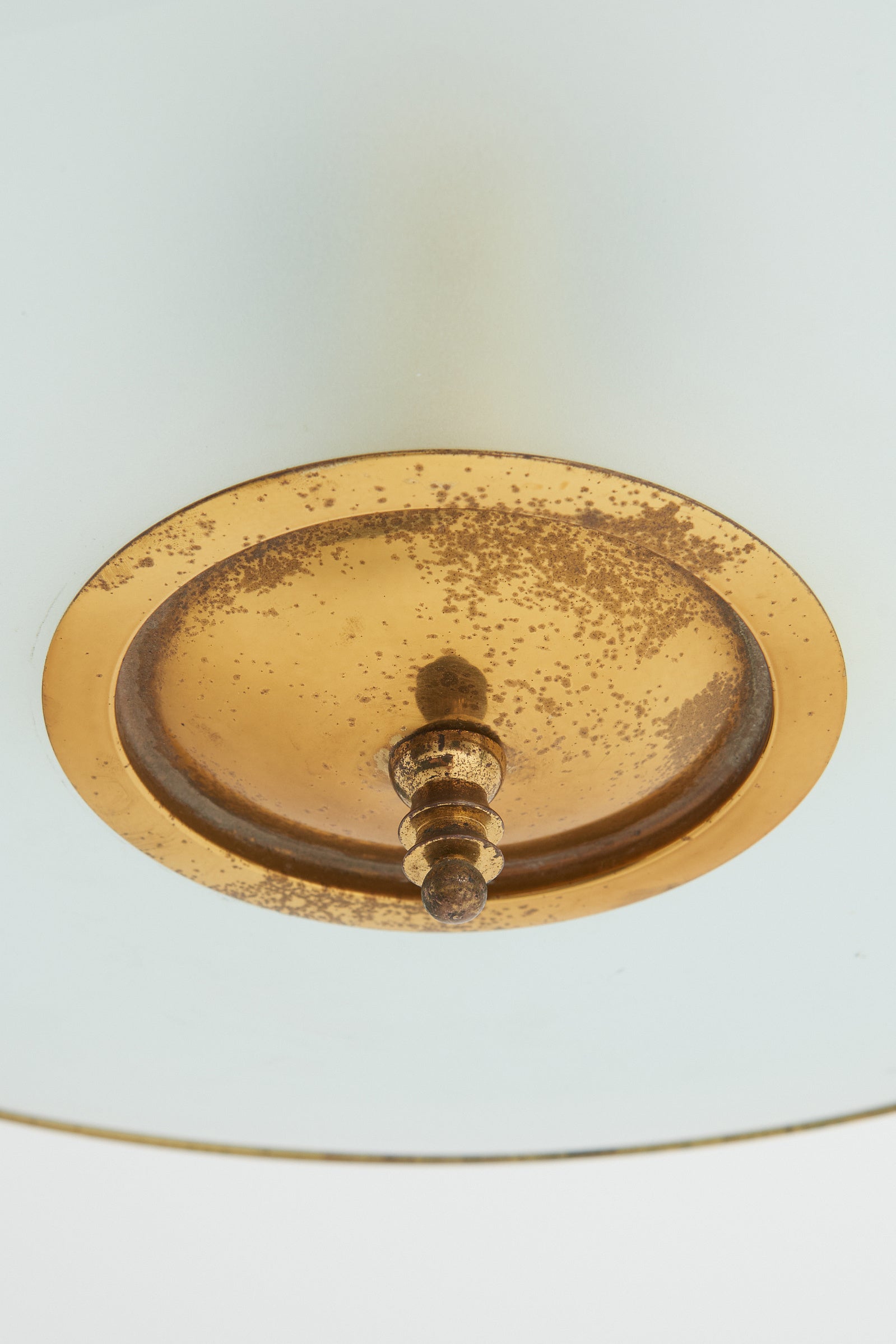 Brass and Glass Ceiling Light by Pietro Chiesa
