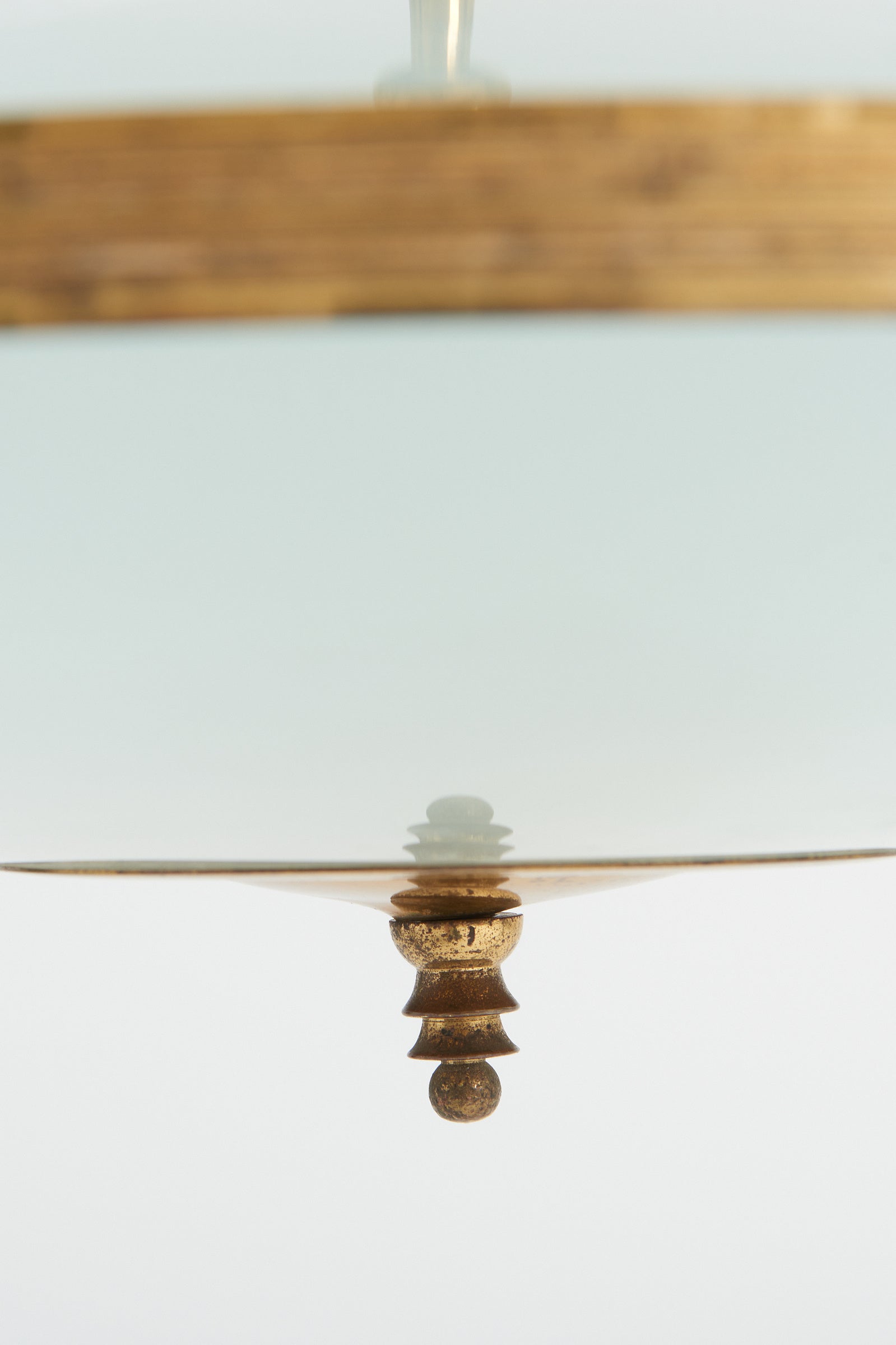 Brass and Glass Ceiling Light by Pietro Chiesa