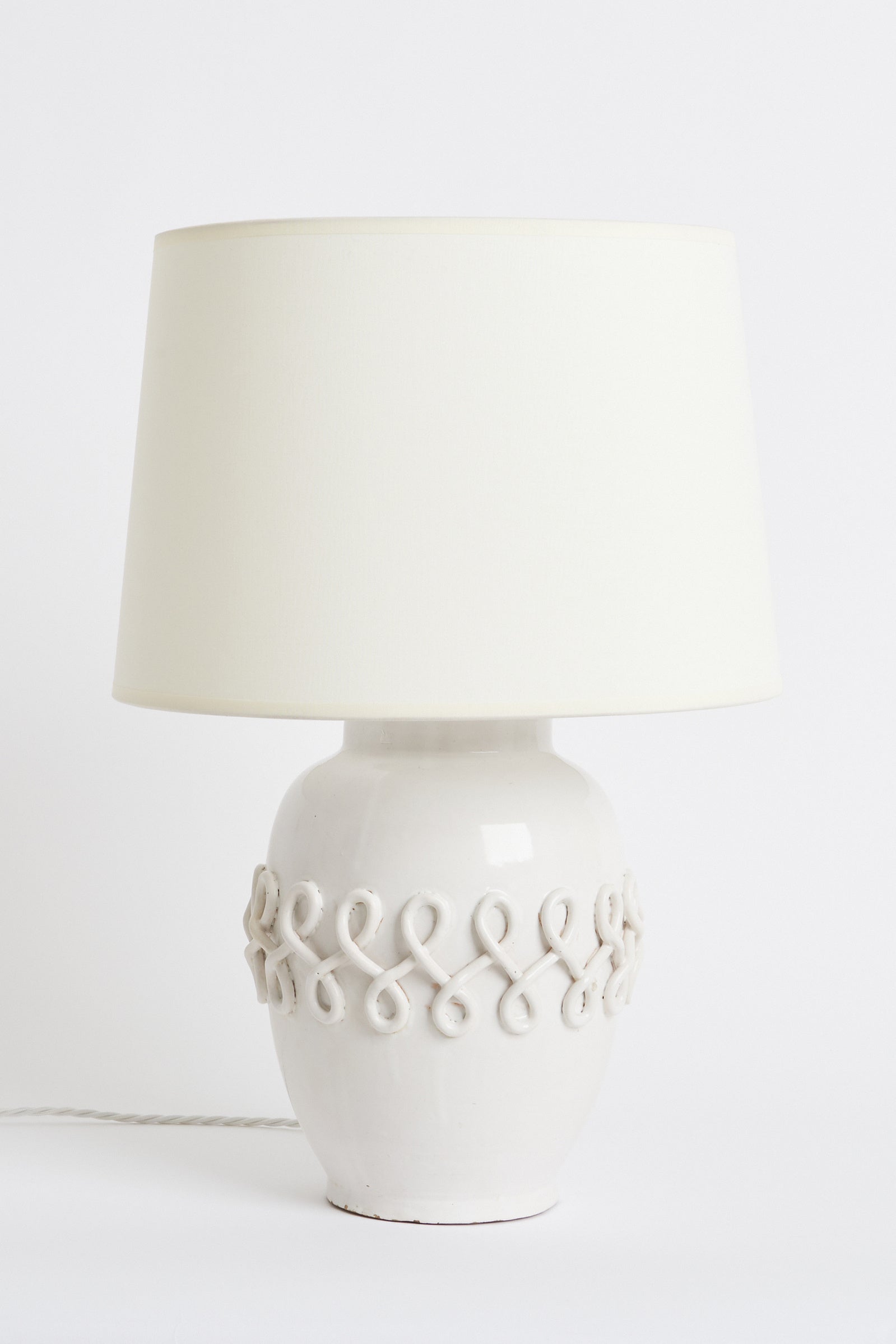 8504- White Ceramic Table Lamp