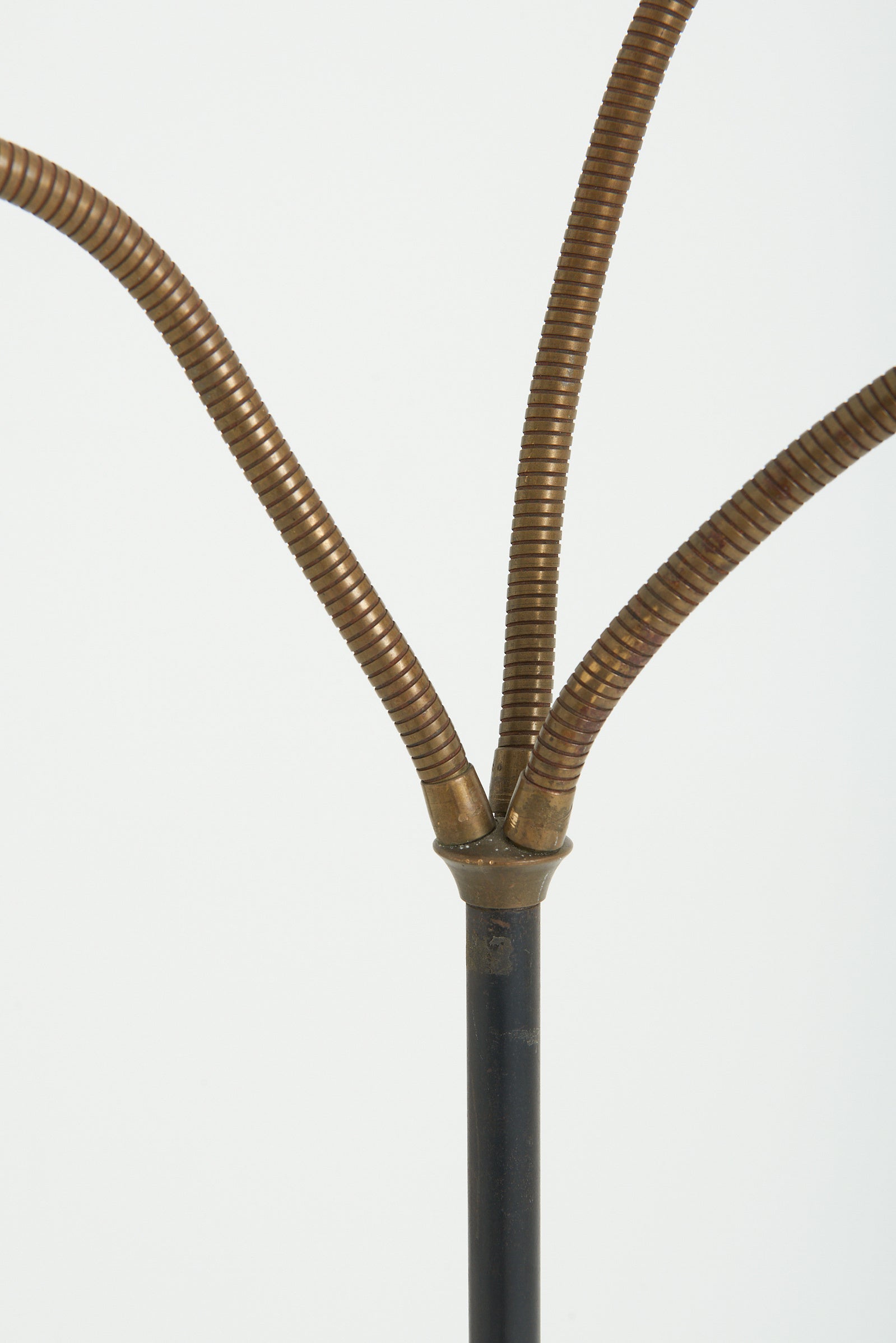 Brass Three-Armed Reading Floor lamp