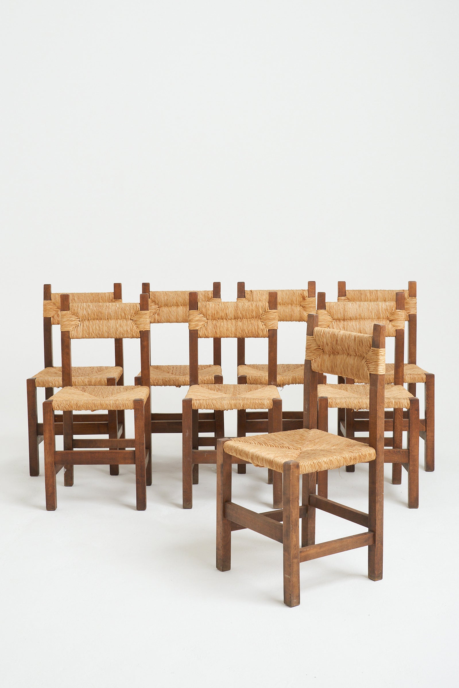 8508- Mid-Century Set of 8 Dining Chairs