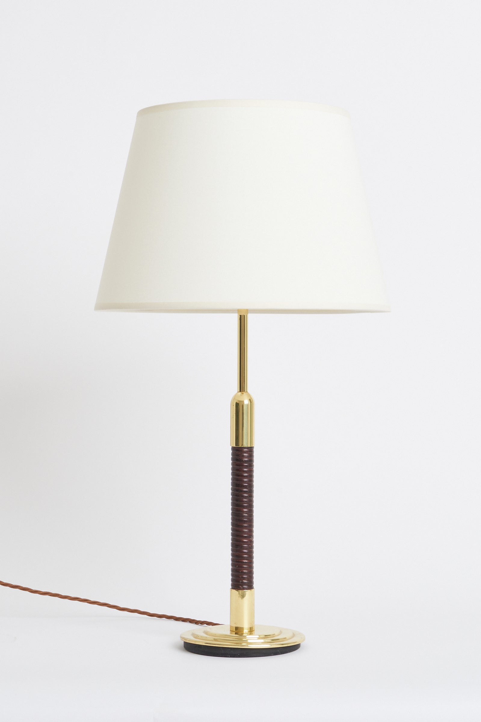 8521- Brass and Bamboo Table Lamp