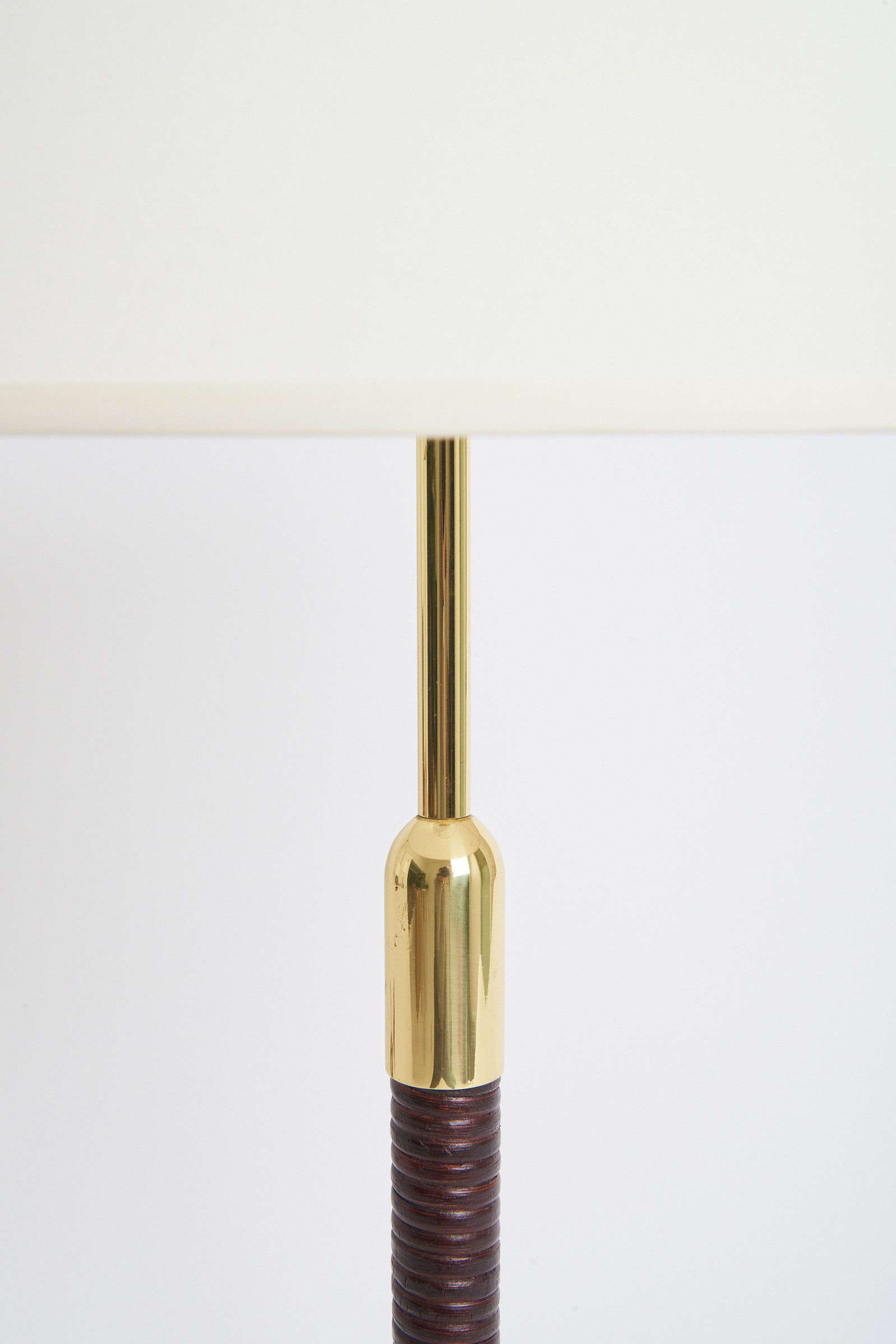 Brass and Bamboo Table Lamp